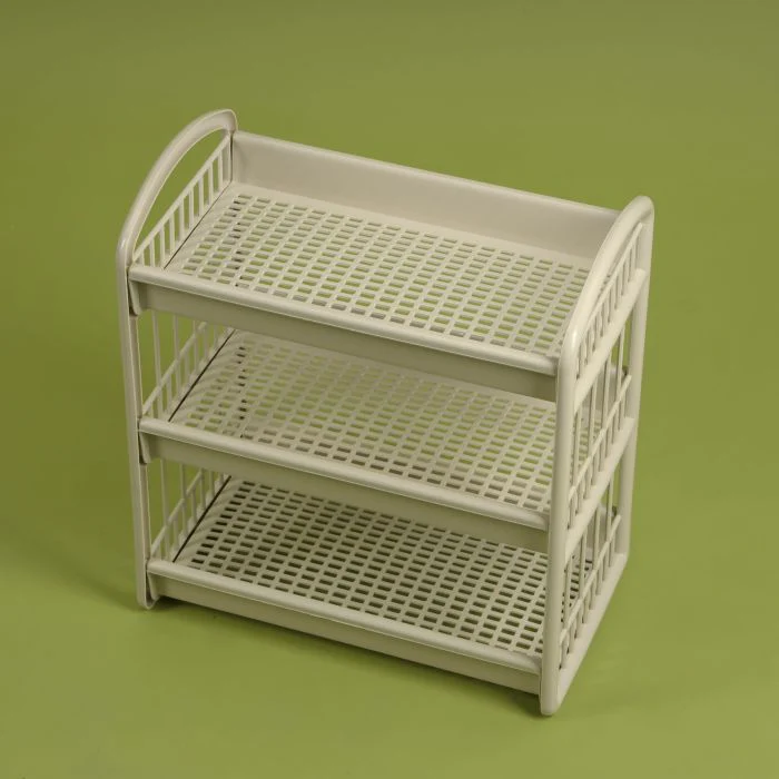 Royalford 3-Layer Storage Shelf- RF10885| Plastic Storage Rack| Multi-Purpose Storage Rack| Stand for Fruits, Vegetables, Containers, Toiletries, etc.| Storage Shelf for Home, Office and Kitchen - Image 8
