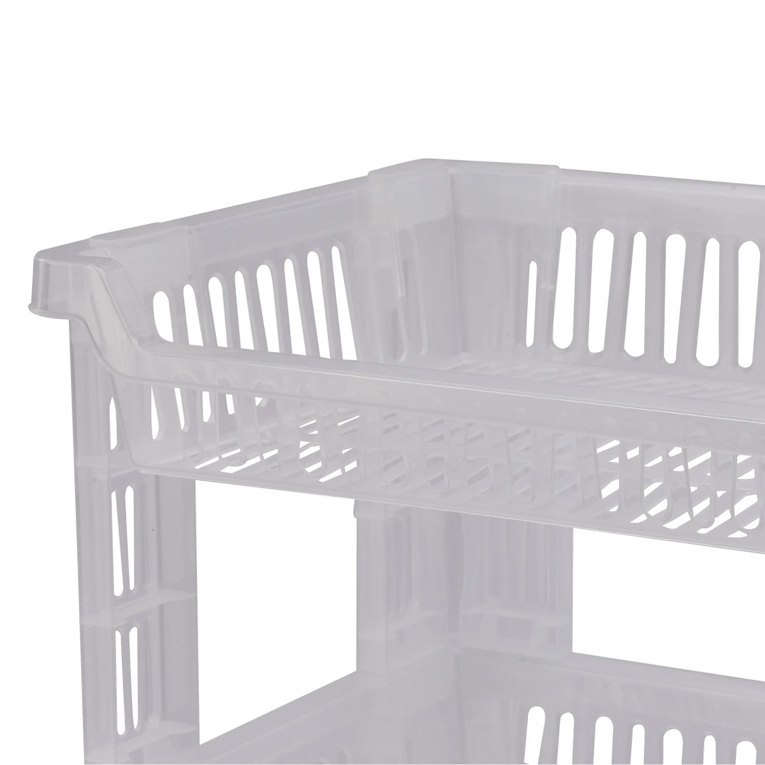 Royalford 4-Layer Vegetable Rack RF10879 | Transparent Premium Plastic Storage Stand | Space-Saving Design | Easy Assembly |  Efficient 4-Tier Kitchen Organizer - Image 5
