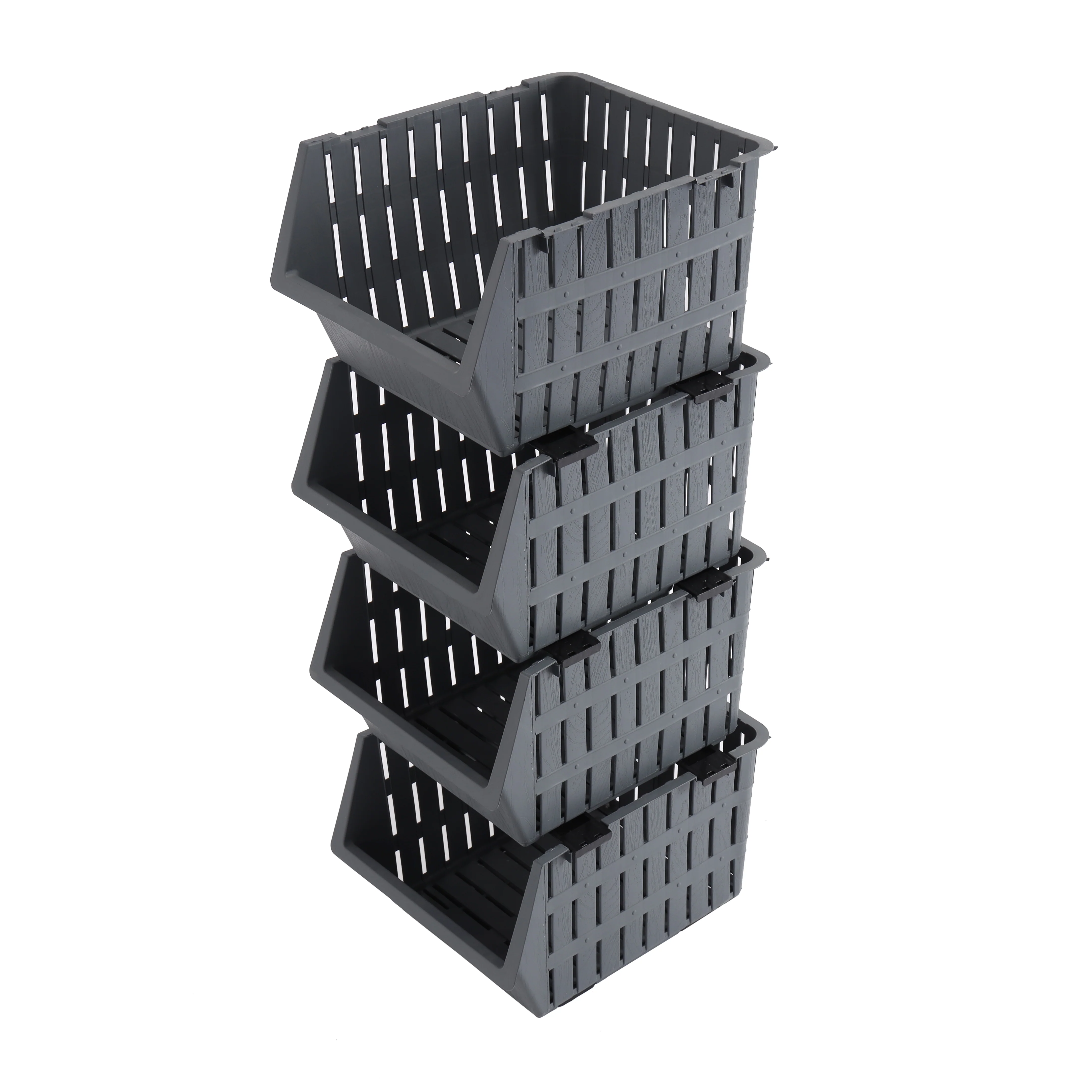 Royalford 4-Layer Vegetable Rack RF10801 | Transparent Premium Plastic Storage Stand | Space-Saving Vertical Design| Lightweight| Easy Assembly for Kitchen Organization - Image 3