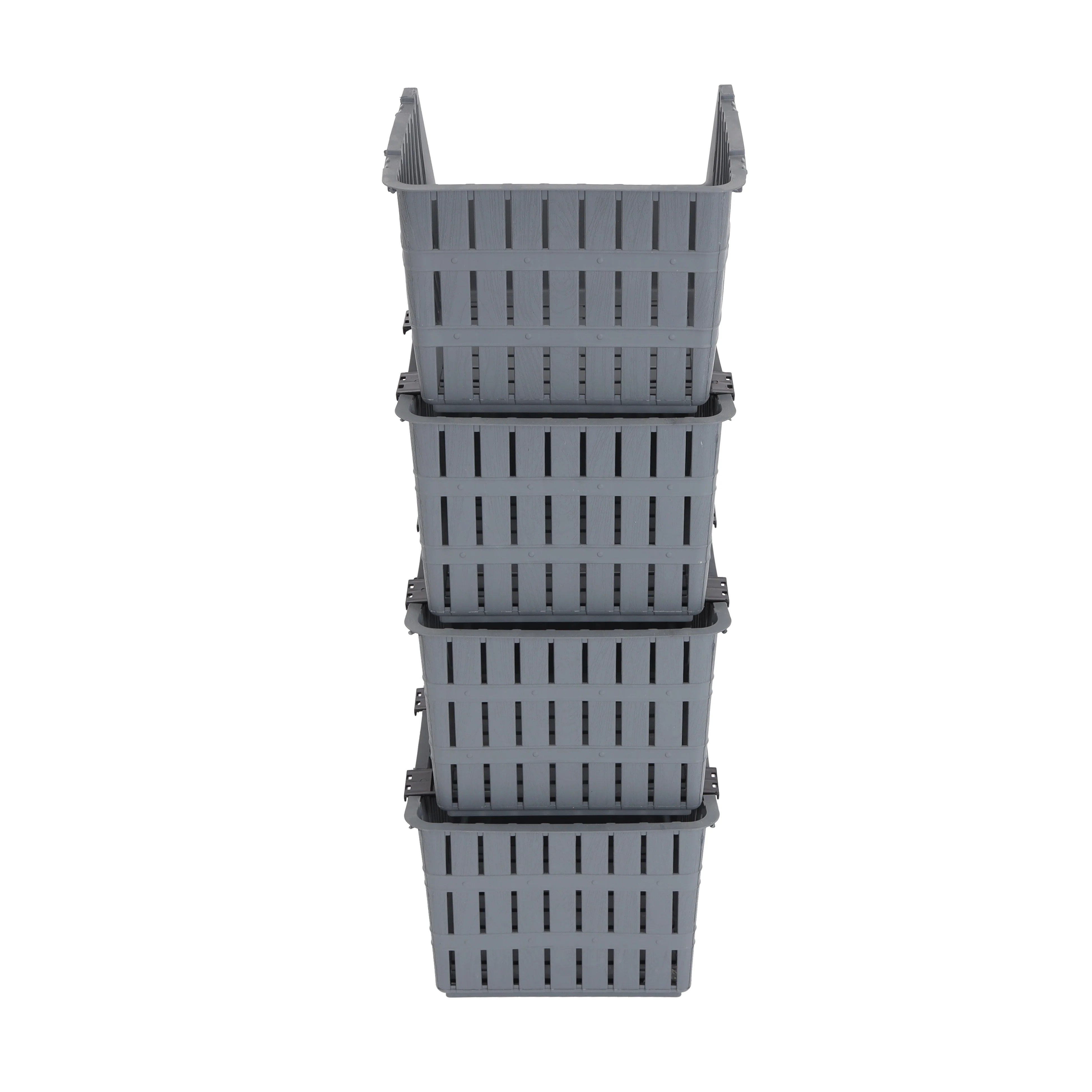 Royalford 4-Layer Vegetable Rack RF10801 | Transparent Premium Plastic Storage Stand | Space-Saving Vertical Design| Lightweight| Easy Assembly for Kitchen Organization - Image 4