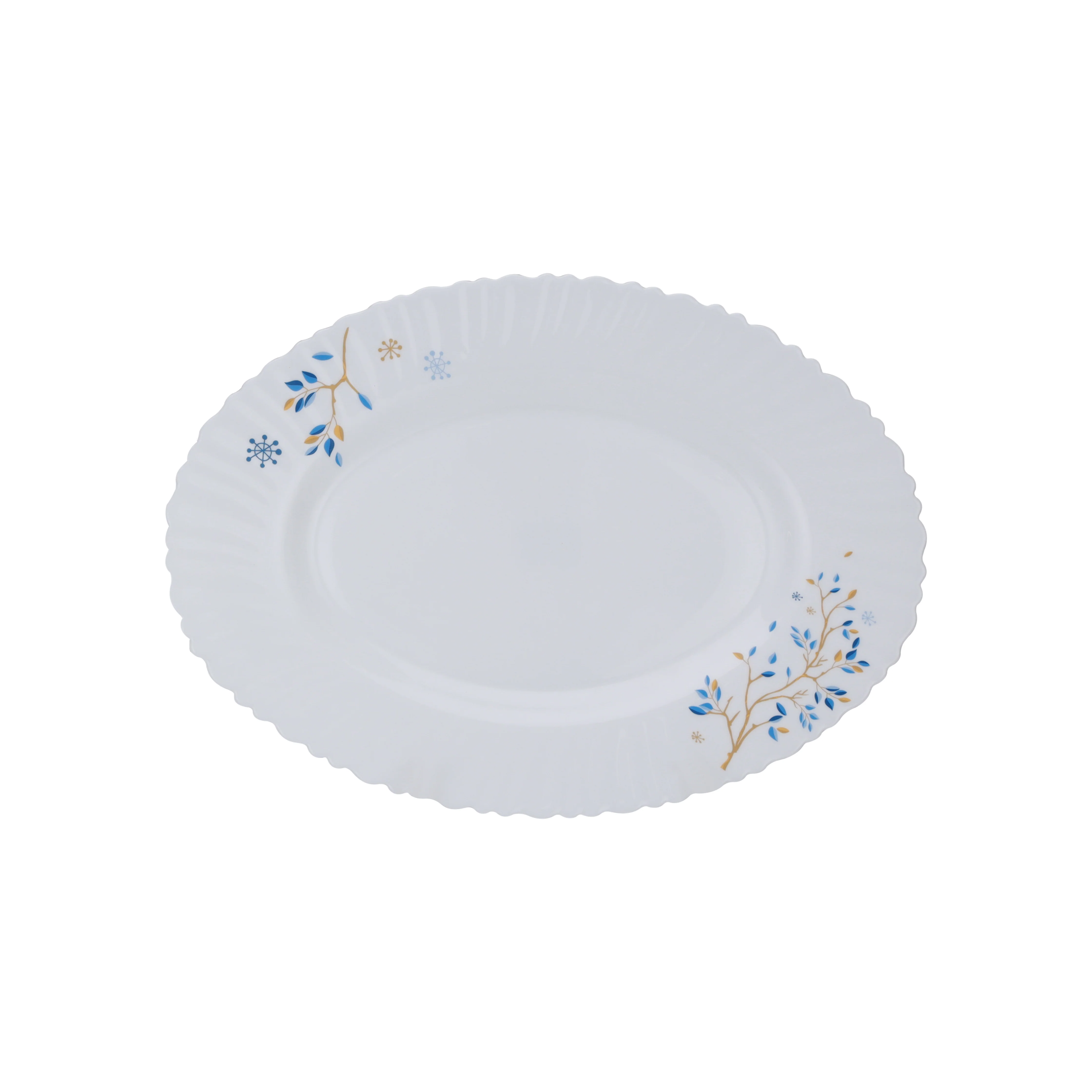 Royalford 50-Piece Opalware Dinner Set RF10202 | Assorted Design Tableware | Premium Break-Resistant Opal Glass | Lightweight & Heat-Resistant Build | Dishwasher Safe - Image 3