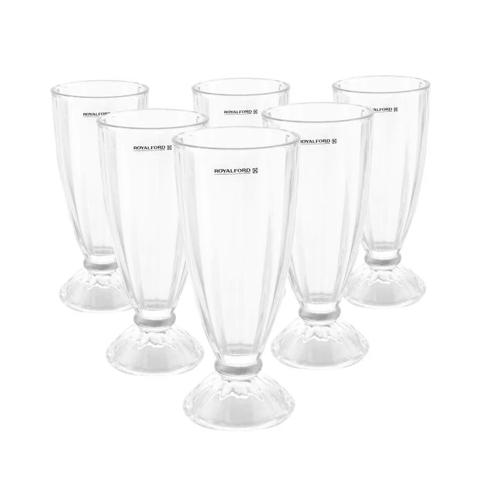 Royalford 6PC Highball Tumbler Drinking Glasses - Cocktail/Juice Hiball Glasses - Pint Beer Glass Set - Tall Glasses, 13oz/410ml - Pint Glasses for Drinking Beer/Water/Juice/Whisky/Wine/Soft Drinks - Image 2