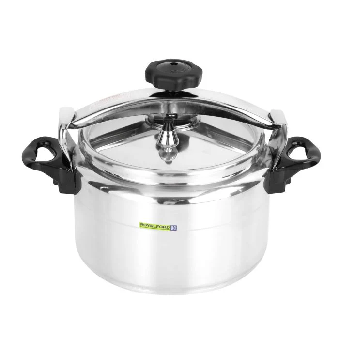 Royalford 7 Litre Aluminum Pressure Cooker RF11174 | High Thickness Aluminum Alloy Body & Three-Ply Base | Multi-Safety Device | Safe Silicone Ring for Fast Cooking - Image 3