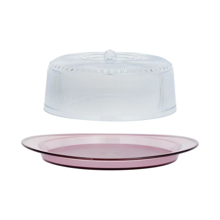 Royalford Cake Serving Set, Elegant, Freezer Safe & BPA Free, RF10850 | Top Rack Dishwasher Safe | Multifunctional Salad Bowl, Chip Dip Server, Cake Plate with Dome | Cake Cutting Knife - Image 3