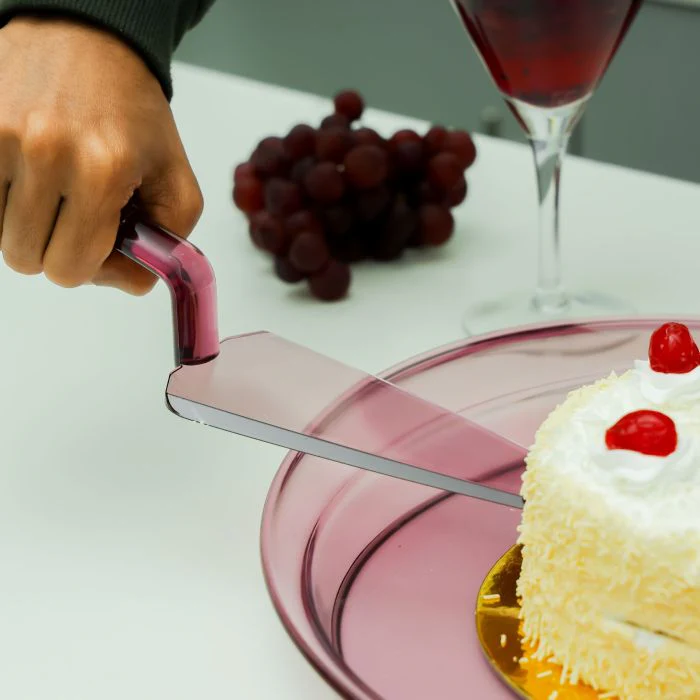 Royalford Cake Serving Set, Elegant, Freezer Safe & BPA Free, RF10850 | Top Rack Dishwasher Safe | Multifunctional Salad Bowl, Chip Dip Server, Cake Plate with Dome | Cake Cutting Knife - Image 6