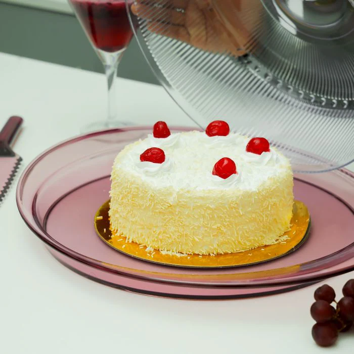 Royalford Cake Serving Set, Elegant, Freezer Safe & BPA Free, RF10850 | Top Rack Dishwasher Safe | Multifunctional Salad Bowl, Chip Dip Server, Cake Plate with Dome | Cake Cutting Knife - Image 7