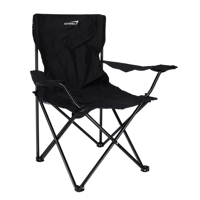 Royalford Camping Chair with Carrying Bag Foldable - Compact, Foldable & Heavy Duty Frame | Cup Holder, Storage Pocket | Shoulder Travel Bag, with 265Lbs Capacity | Ideal for Outdoor, Festival, & Beach Use - Image 6