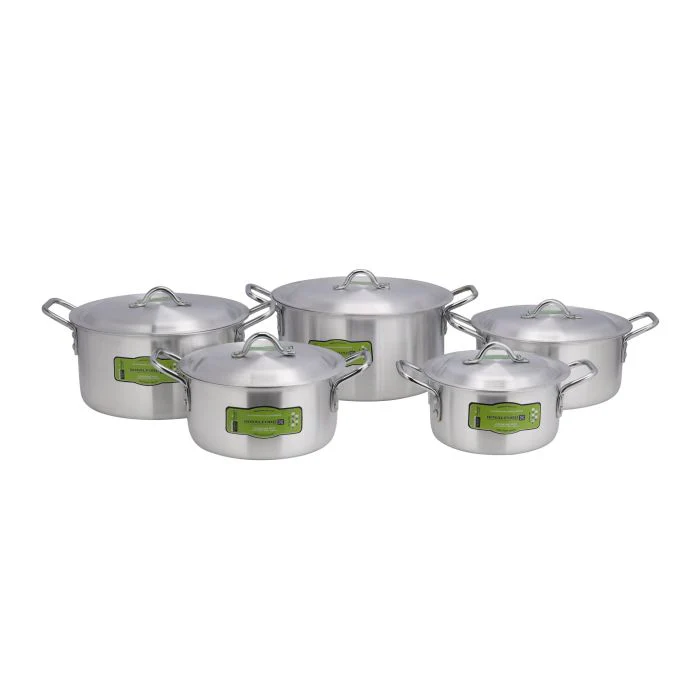 Royalford Cooking Pot Set with Steel Handle, RF11207 | Non-Stick Aluminium Cookware Set | Evenly Heating Base | Casseroles with Lids - Image 5