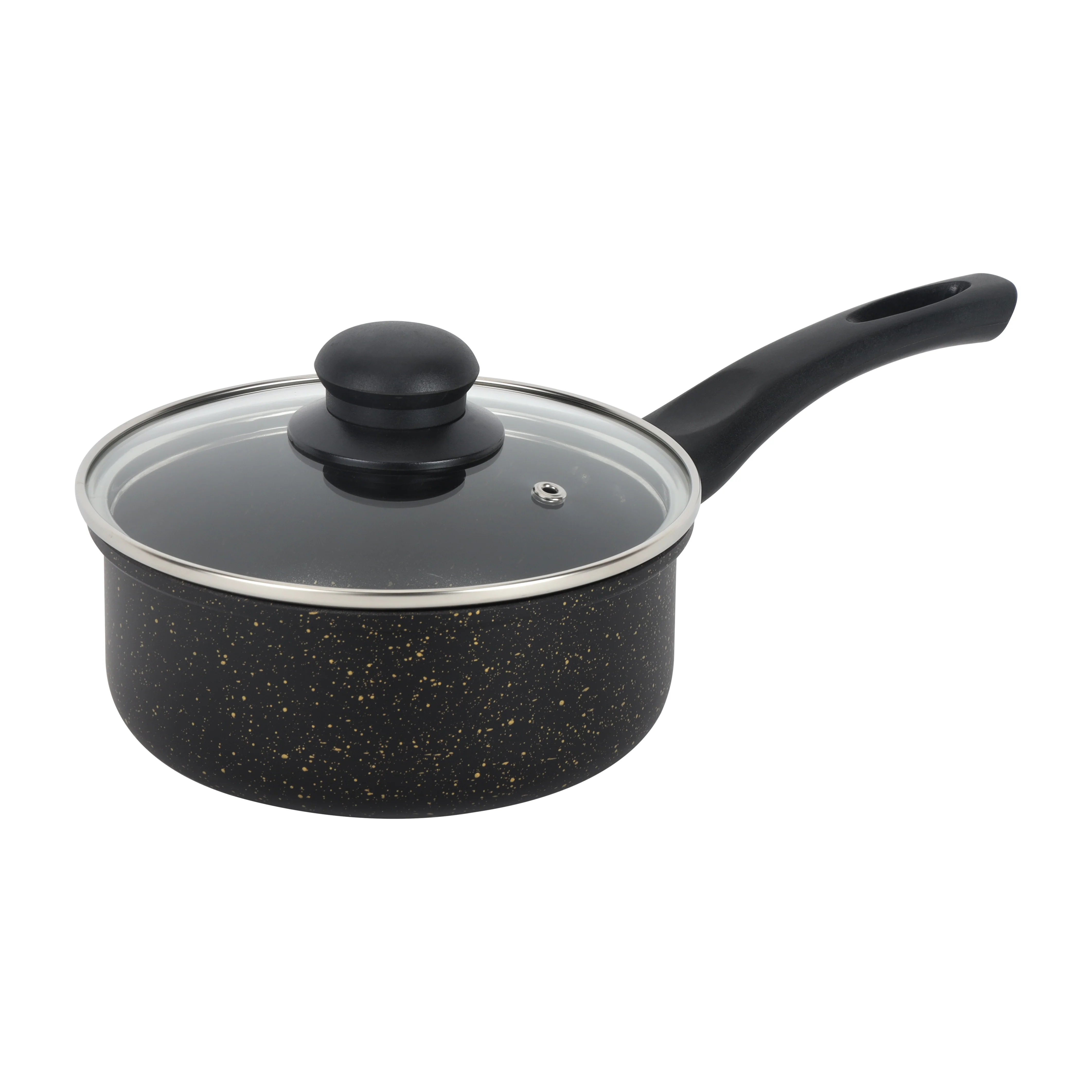 Royalford Elite RF12622 7-Pcs Forged Aluminium Cookware Set | Granite Non-Stick Coating| Glass Lids & Nylon Tools | PTFE & PFOA Free | 5-Layer Durable Construction - Image 4