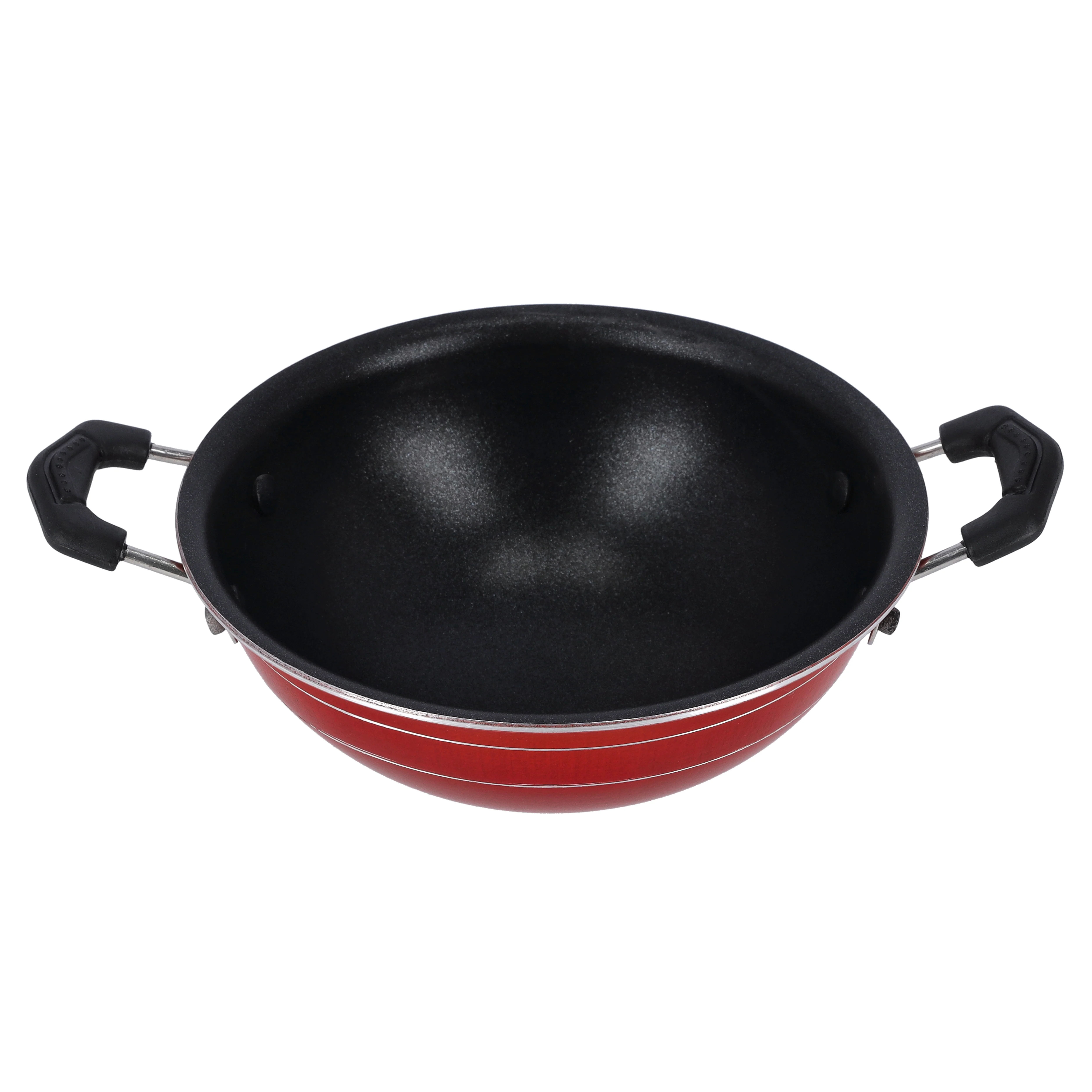 Royalford RF10005 26cm Non-Stick Mini Kadai | Stainless Steel Lid | DuPont Coated Aluminium Body | 2.6mm Thick | Cool-touch handles with knob | PFOA Free Cookware - Image 3