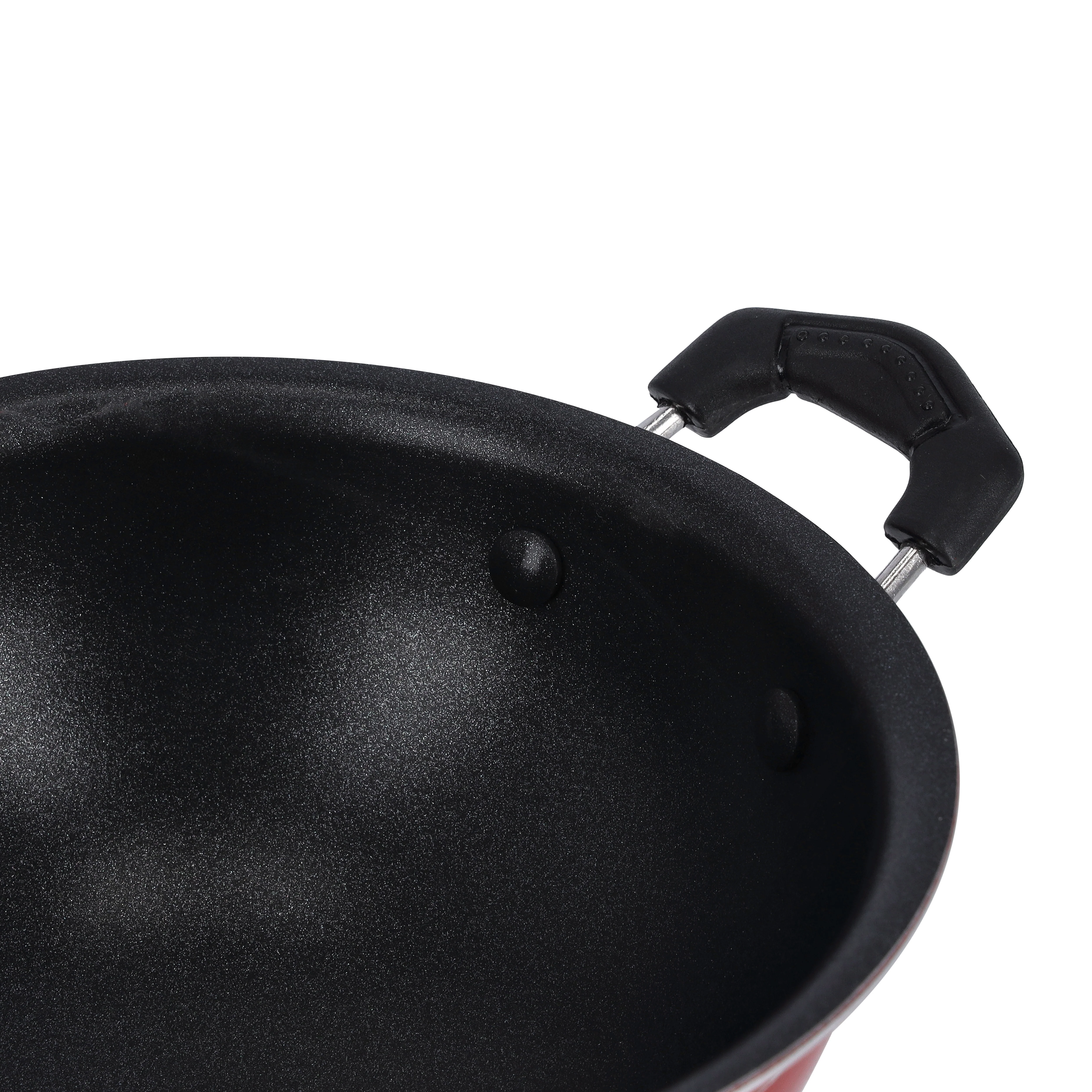 Royalford RF10005 26cm Non-Stick Mini Kadai | Stainless Steel Lid | DuPont Coated Aluminium Body | 2.6mm Thick | Cool-touch handles with knob | PFOA Free Cookware - Image 5