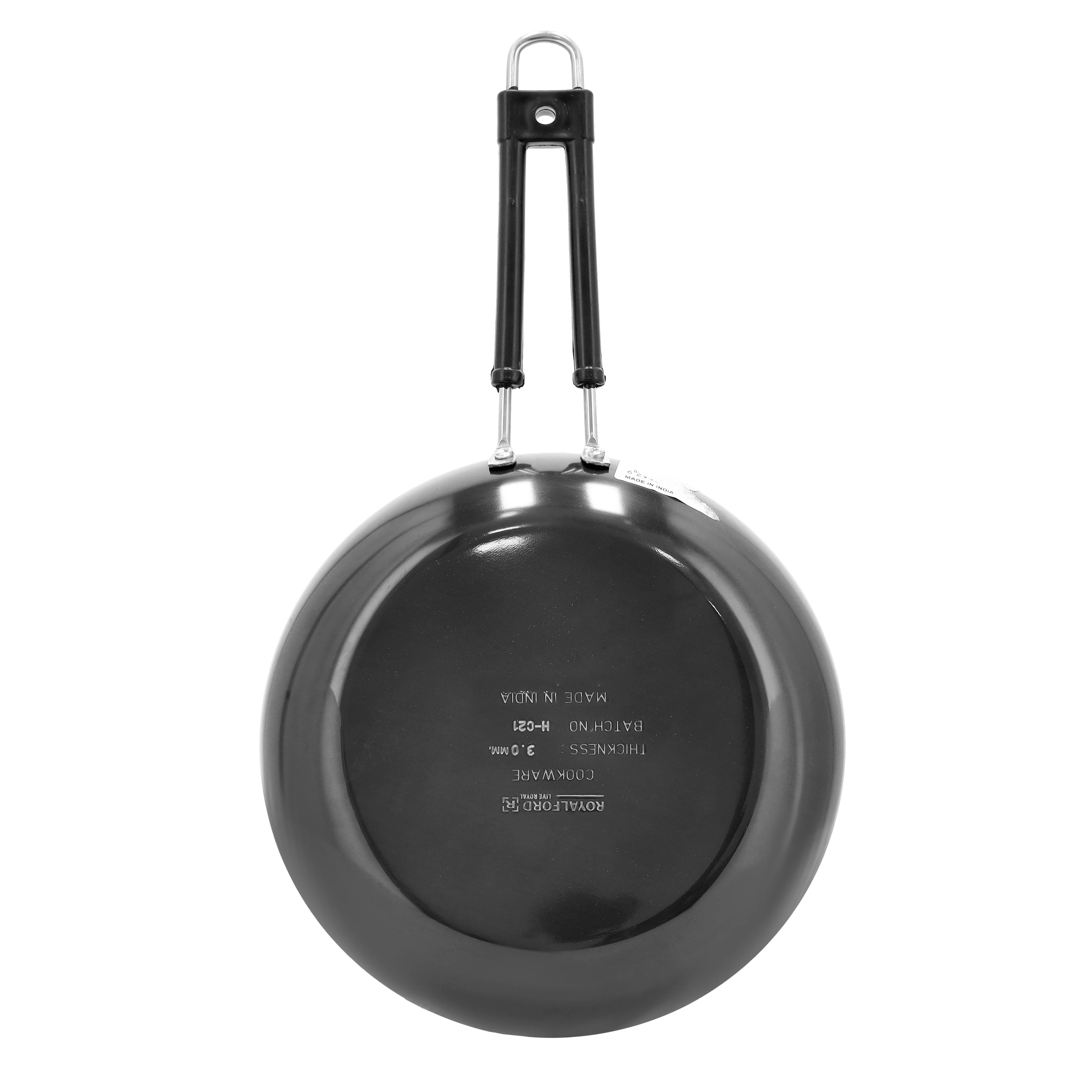 Royalford RF10012 Hard Anodized Frypan 28cm |Heavy Gauge Virgin Aluminium Cookware |  3 Layer Durable Construction |3mm Thickness | Even Heat Distribution| Easy to Clean - Image 2