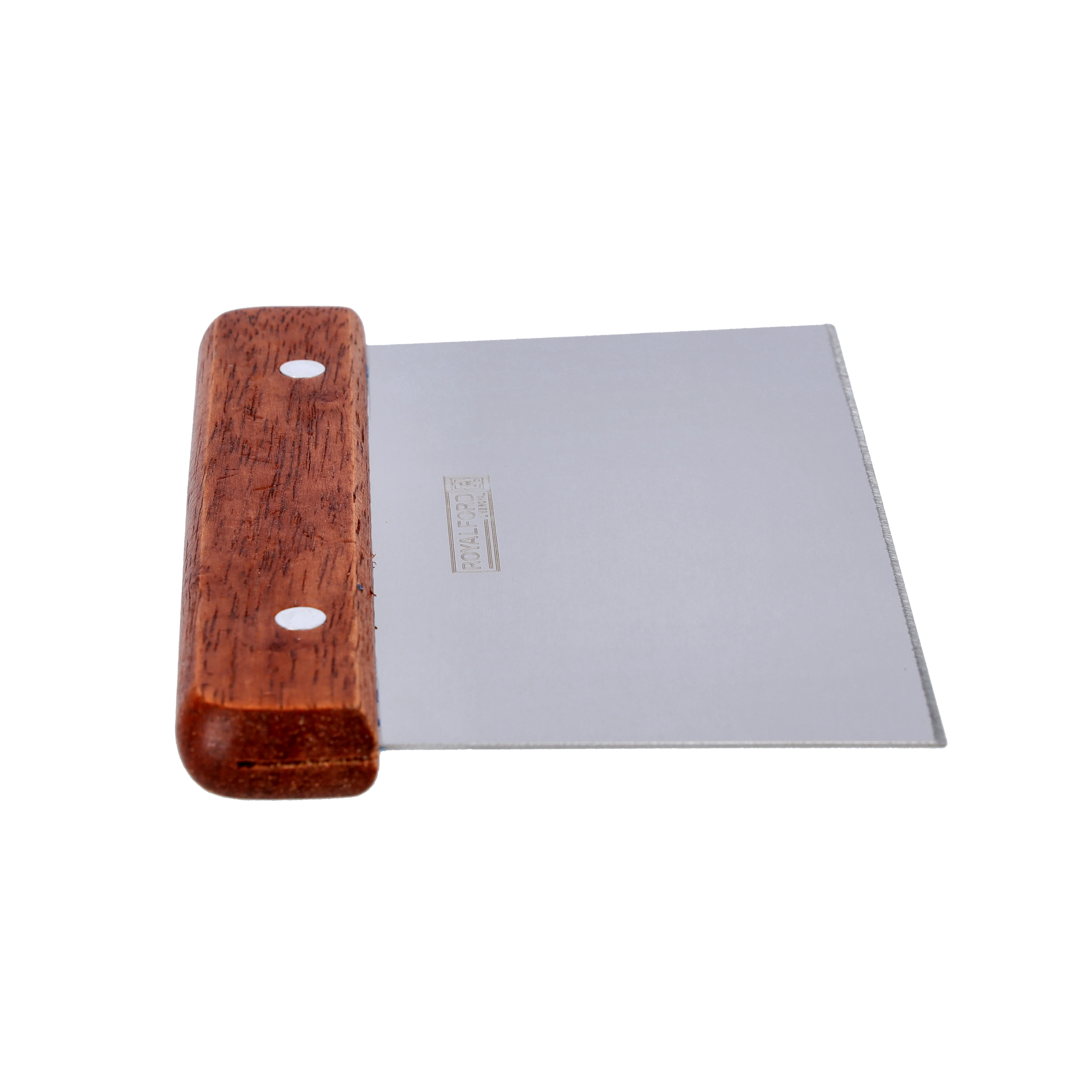 Royalford RF10035 Kitchen Scraper with Stainless Steel Blade & Wooden Handle| 15cm Wide Blade| Dishwasher-Safe| Shock-Resistant Design | Dough Handling & Kitchen Prep - Image 3