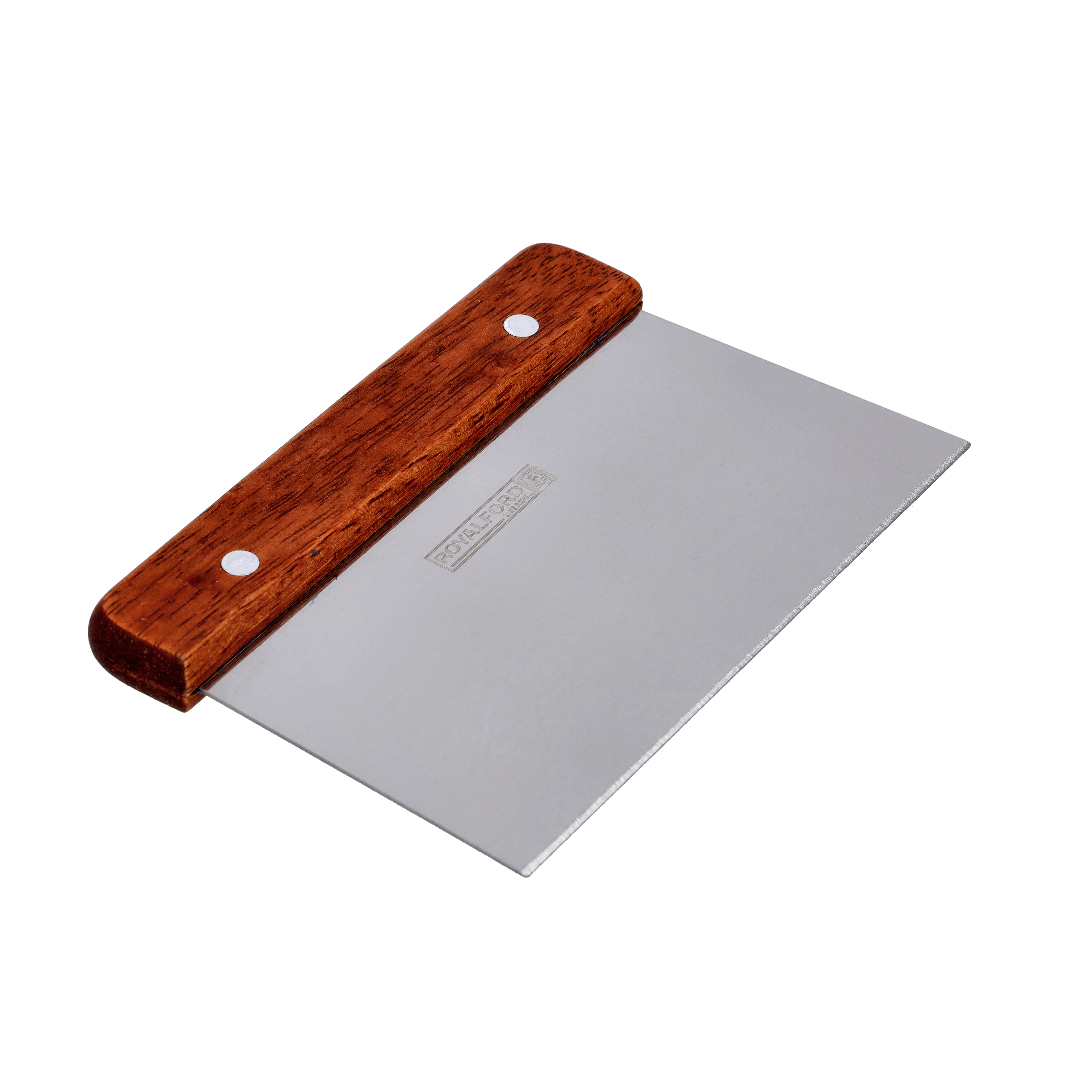 Royalford RF10035 Kitchen Scraper with Stainless Steel Blade & Wooden Handle| 15cm Wide Blade| Dishwasher-Safe| Shock-Resistant Design | Dough Handling & Kitchen Prep - Image 4