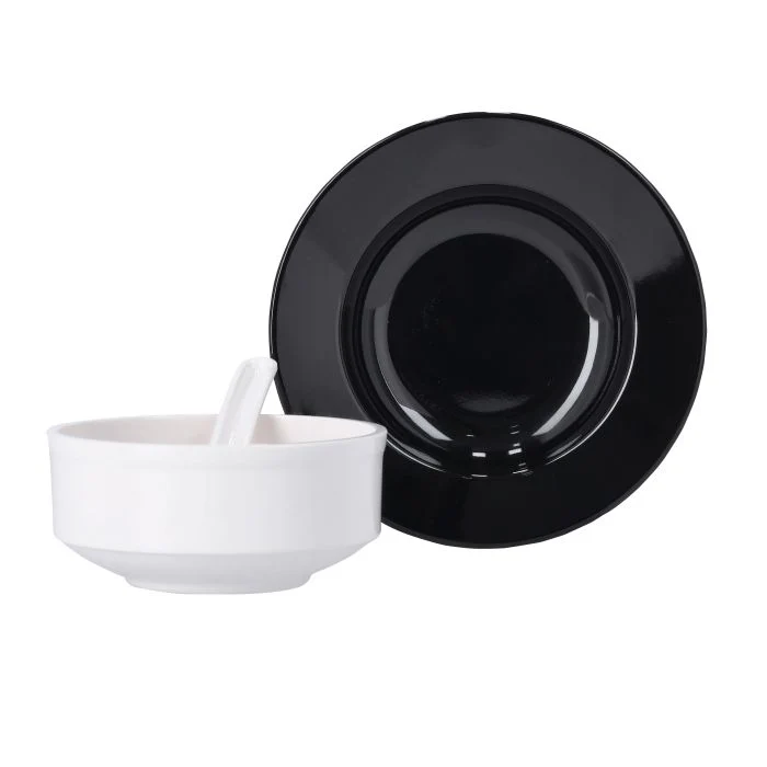 Royalford RF10061 12-Piece Premium Melamine Soup Bowl Set |  Soup Bowls + Linear Bowls + Soup Spoons | Durable, Stylish & Heat-Resistant Serving Set for Soups & Starters - Image 5
