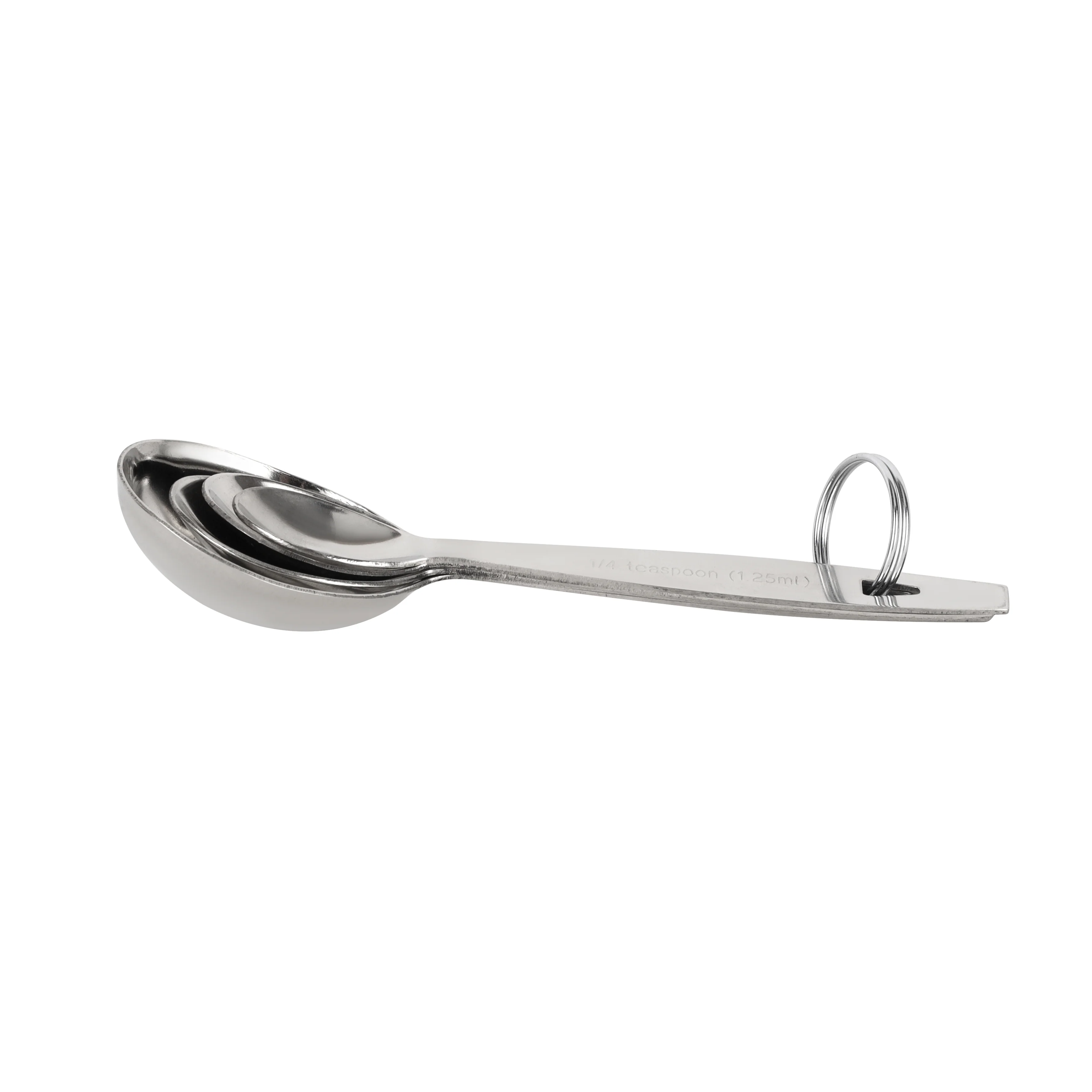 Royalford RF10064 Stainless Steel Measuring Spoon Set| 4-Piece Precision Measuring Spoons for Cooking & Baking | Engraved Markings| Polished Finish for Dry & Liquid Use - Image 3
