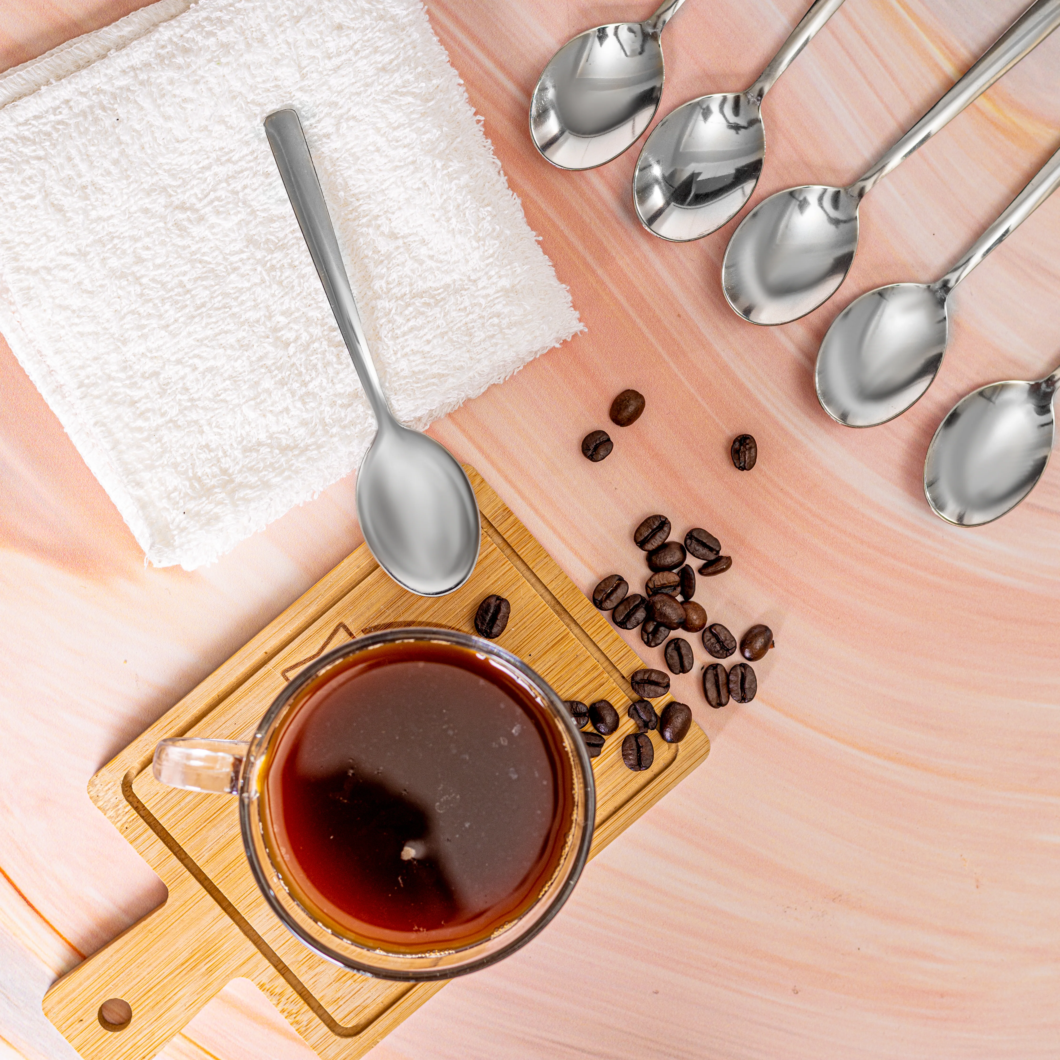 Royalford RF10067 Stainless Steel Tea Spoon Set | 6 Pieces | Premium Polished Cutlery for Tea & Coffee |Non-Magnetic Rust Resistant Spoons for Daily Dining & Desserts - Image 2