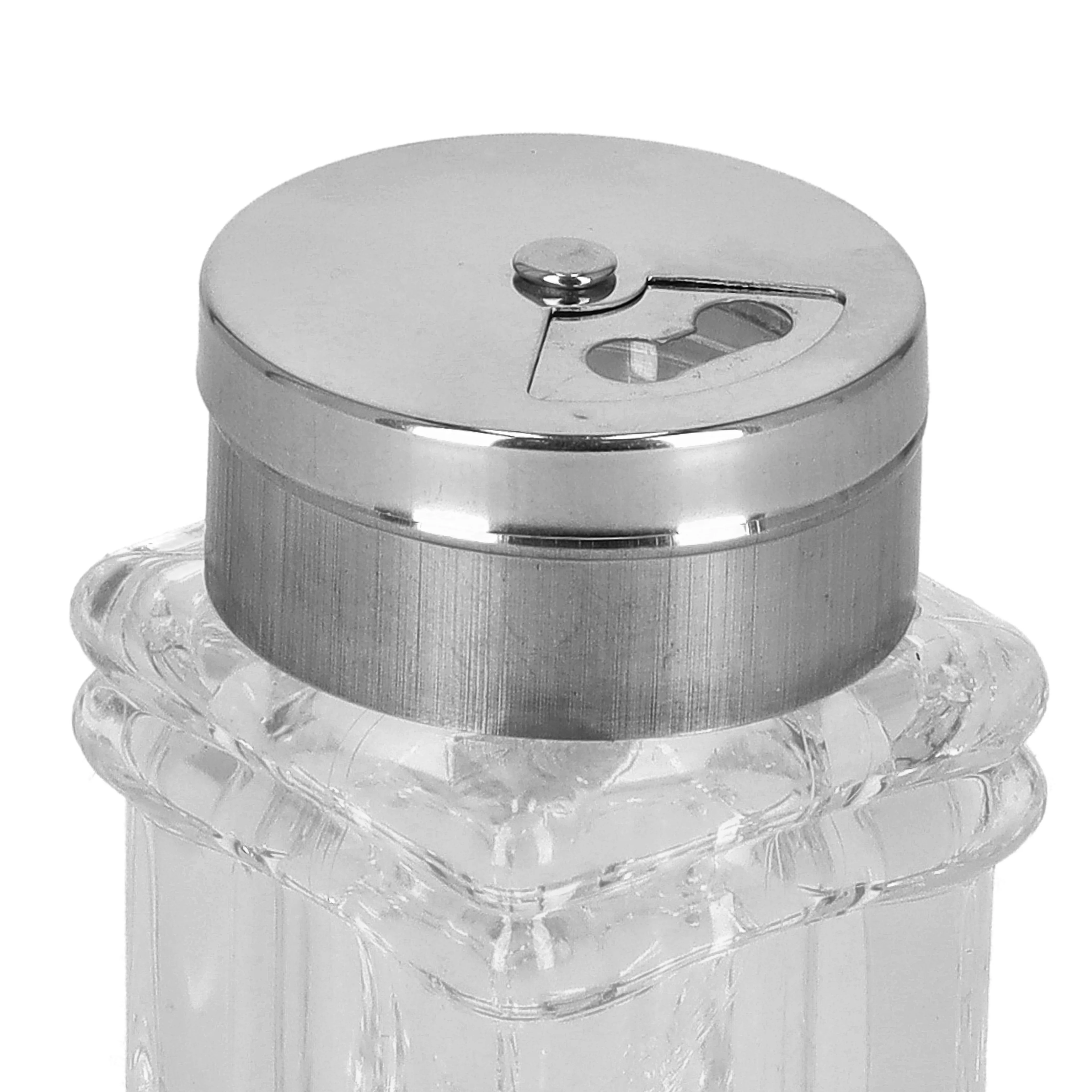 Royalford RF10078 Crystalia Salt Shaker Clear Glass Salt Dispenser | Stainless Steel Lid for Dining Table &  Restaurant Use | Elegant Design & Easy Controlled Dispensing - Image 4