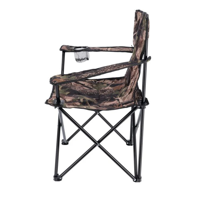 Royalford RF10132 Camping Chair | Folding Outdoor Chair with Integrated Cup Holder| Heavy Duty Steel Frame| Waterproof 600D Polyester Portable Chair for Camping & Travel - Image 3