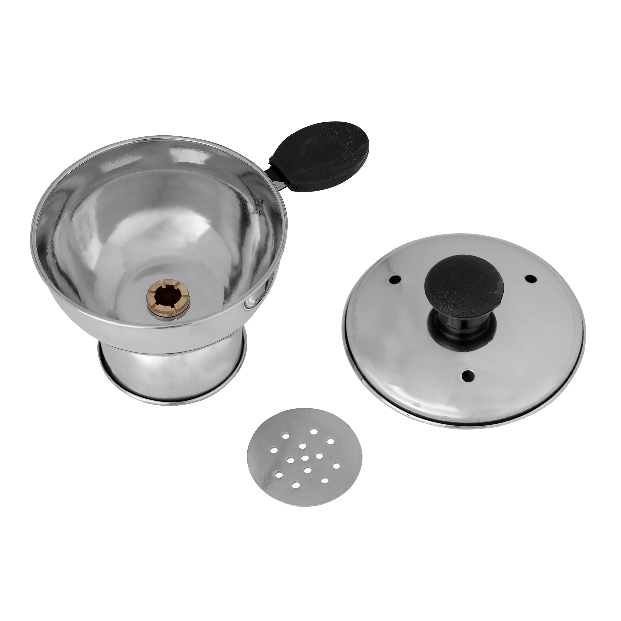 Royalford RF10141 Chiratta Puttu Maker Stainless Steel | Pressure Cooker Compatible Steamer with Heat-Resistant Bakelite Handle & Knob | Food-Grade Hygienic Design - Image 3