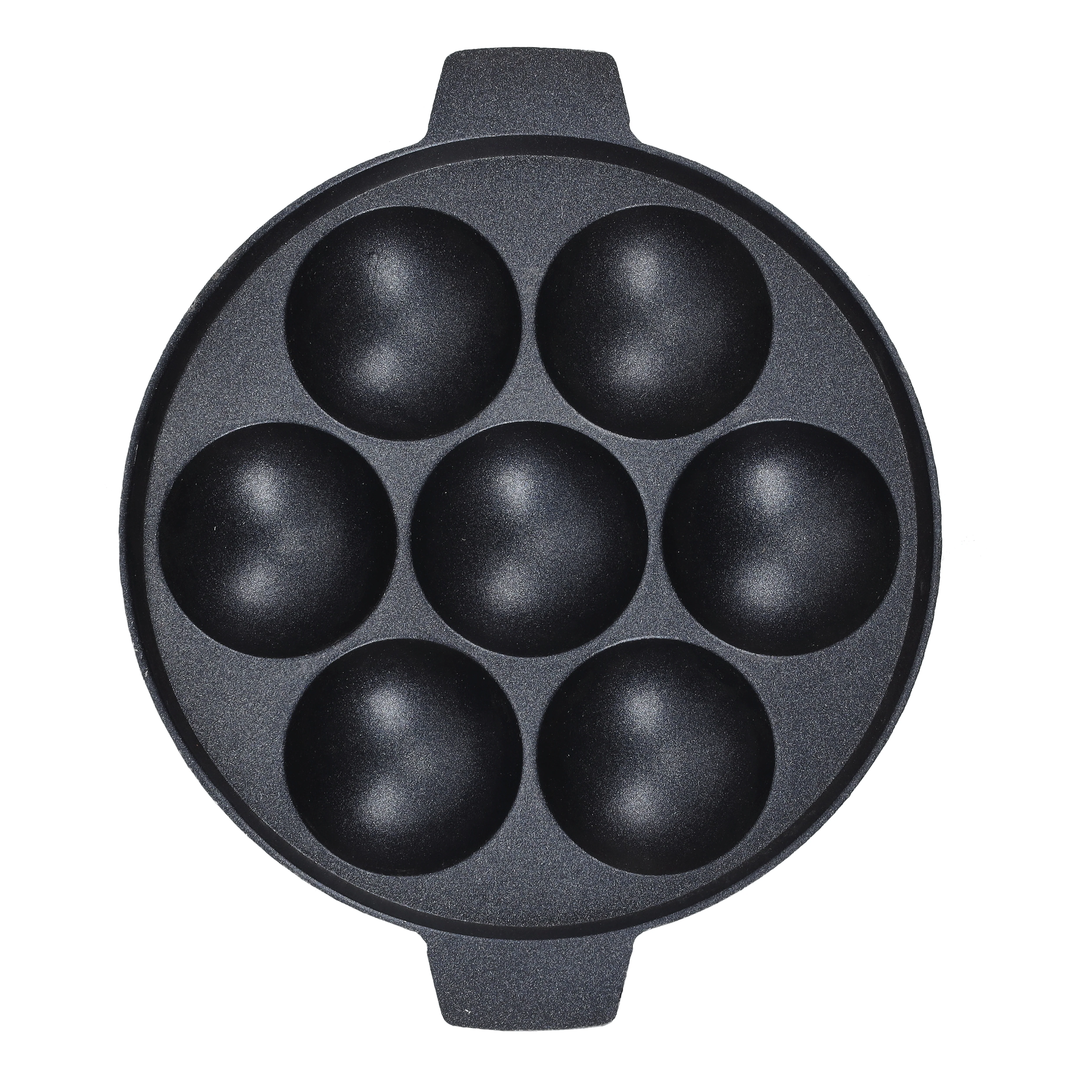 Royalford RF10142 7 Pits Unniyappam Maker | Non-Stick Aluminium Pan |Premium 3 Layer Durable Coating Paniyaram & Kuzhi Appam Pan | Even Heat Distribution & Easy to Clean