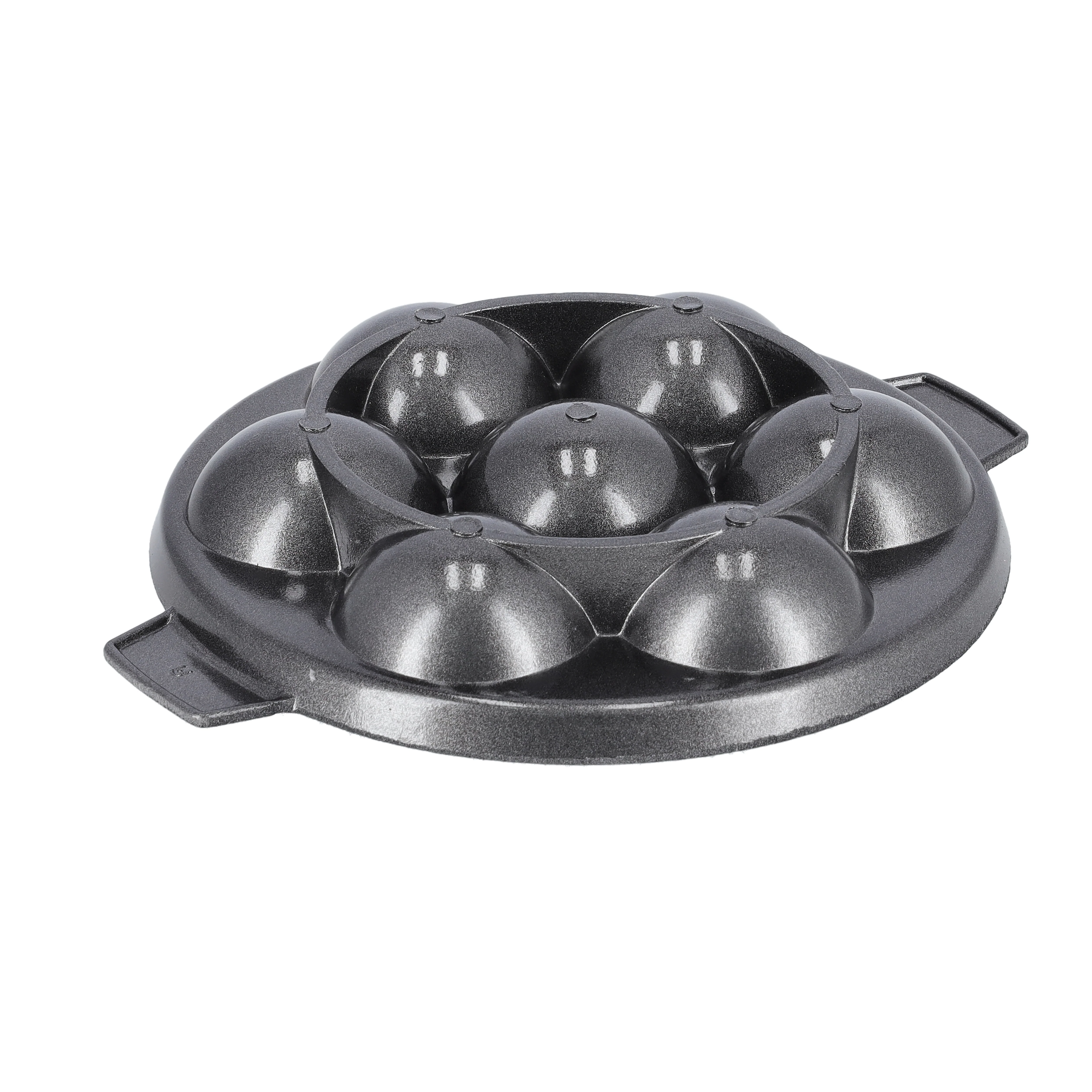 Royalford RF10142 7 Pits Unniyappam Maker | Non-Stick Aluminium Pan |Premium 3 Layer Durable Coating Paniyaram & Kuzhi Appam Pan | Even Heat Distribution & Easy to Clean - Image 2