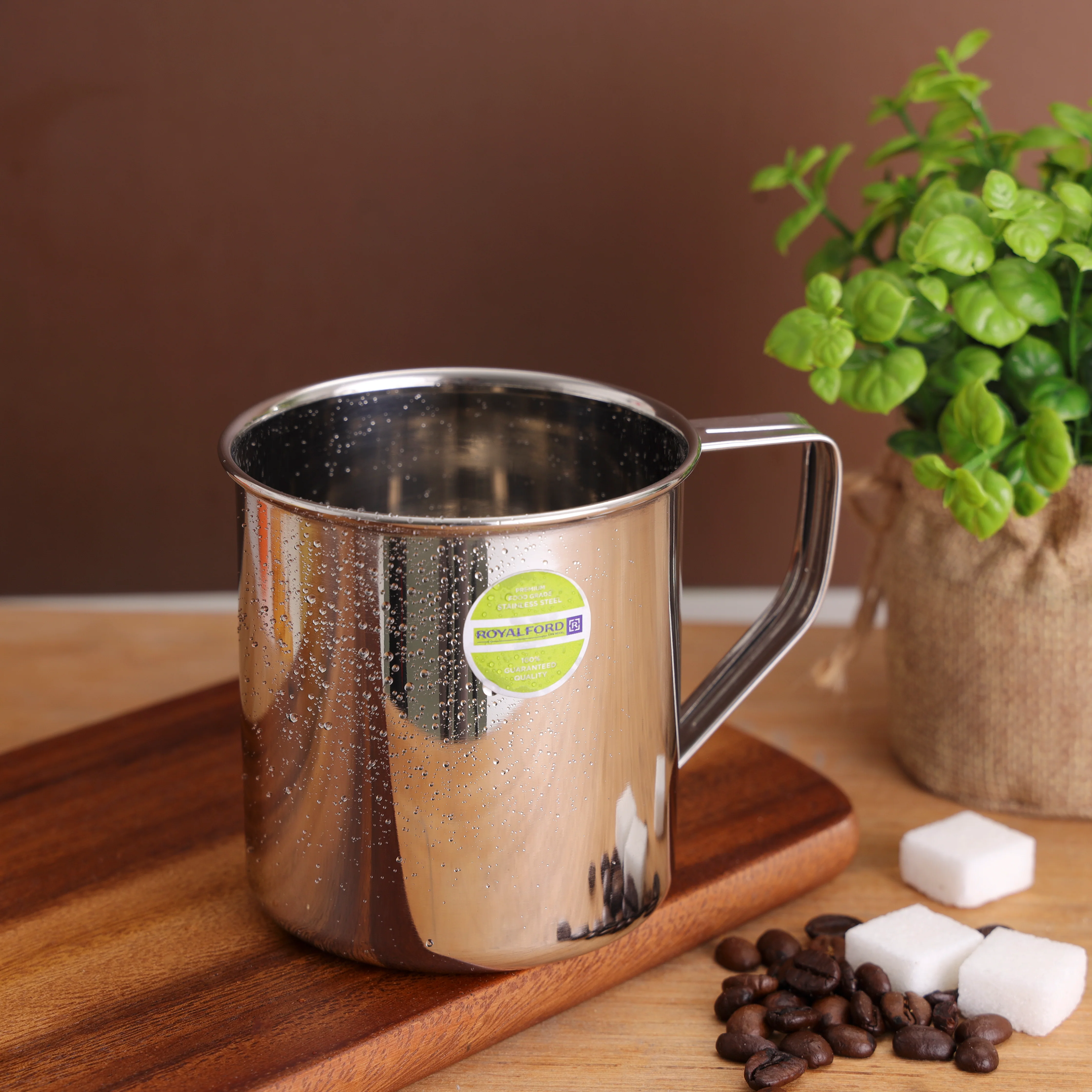 Royalford RF10146 Rainbow Mug| premium stainless steel is durable and rust-resistant| lightweight, available in 9cm, 10cm, 11cm, and 12cm sizes for everyday use| - Image 2