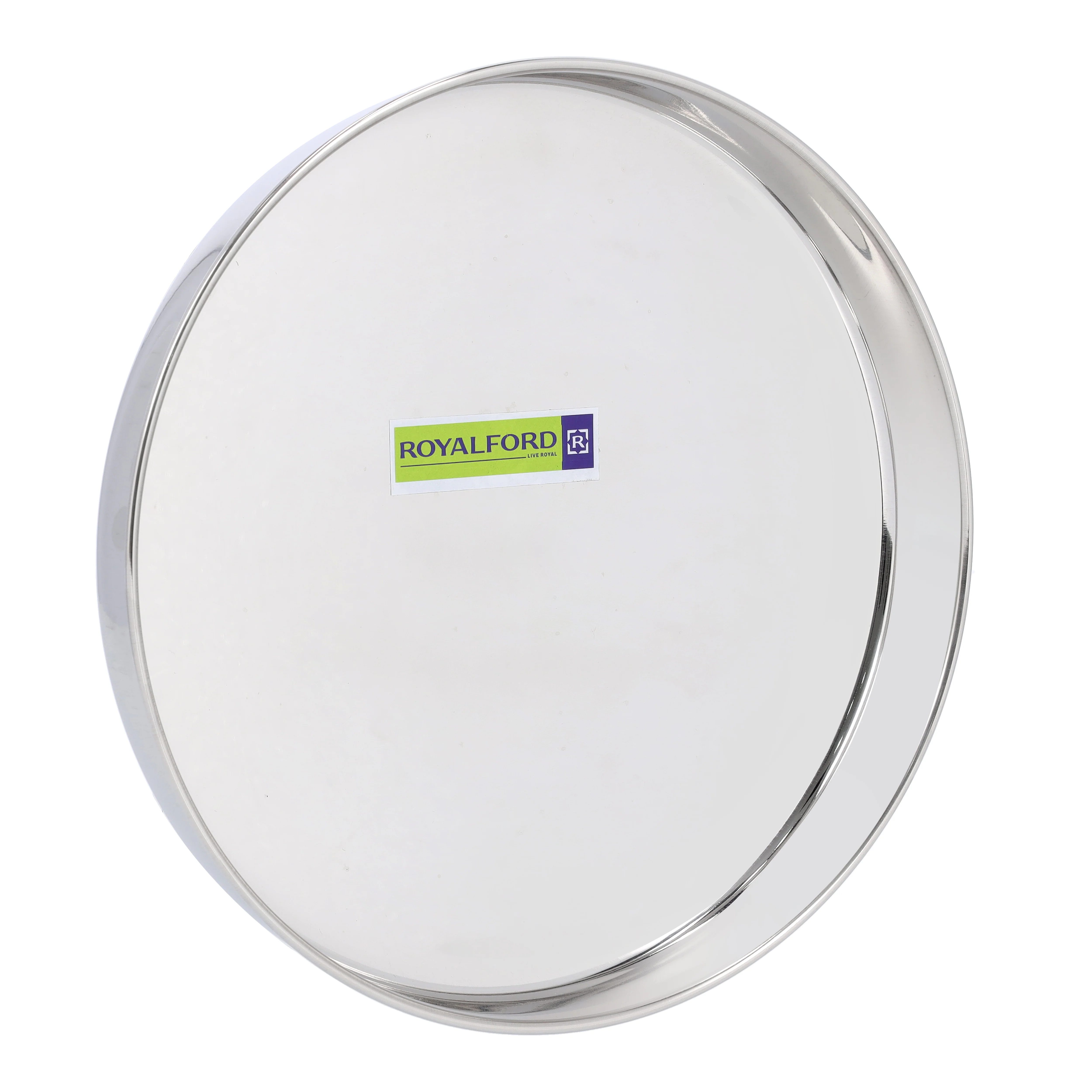 Royalford RF10158 Stainless Steel Khumcha Plate 24CM | Heavy Duty Round Serving Plate with Mirror Finish | Food Serving Plate for Dining, Kitchen & Restaurants Use - Image 4