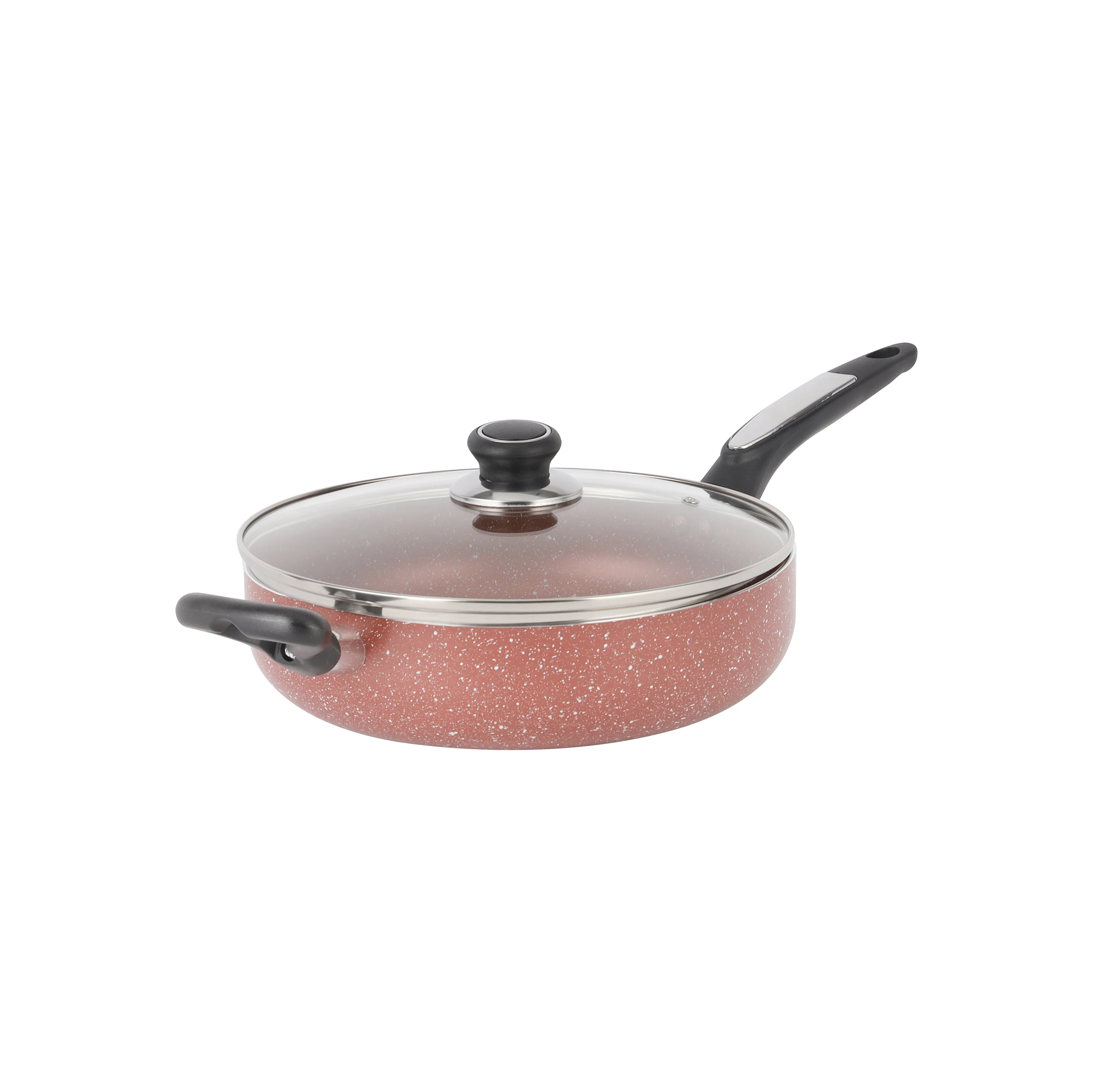 Royalford RF10244 10 Pieces Granite Coated Cookware Set  | Induction Compatible Aluminium Pots and Pans | Tempered Glass Lids |  3 Layer Coating  & Durable Design - Image 3