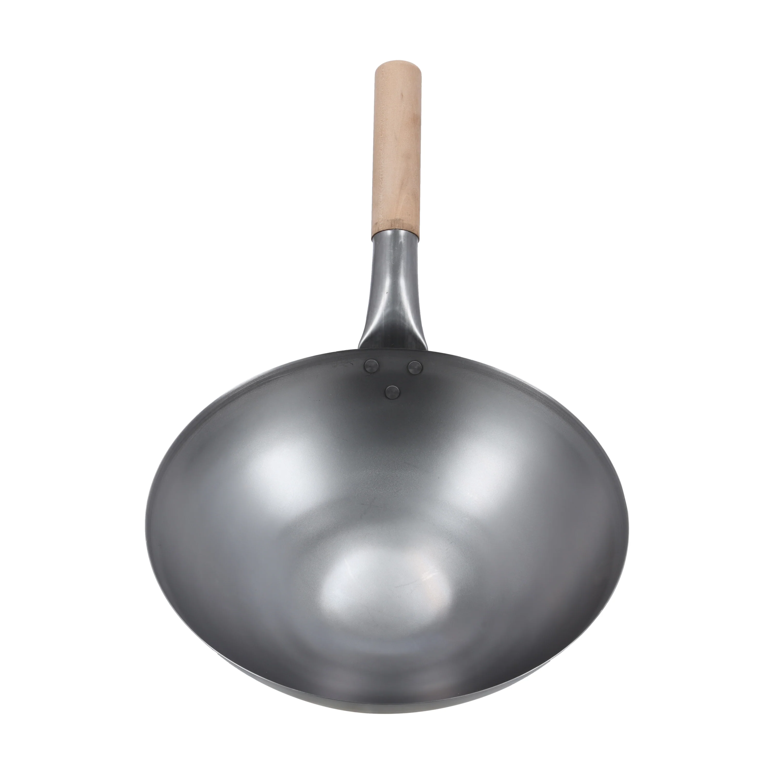 Royalford RF10248 Iron Wok Pan 30cm |  Wooden Handle | Premium Quality Iron Wok for Fast Even Heat Distribution | Stir Fry Cooking | Durable Heavy Duty Kitchen Cookware - Image 2
