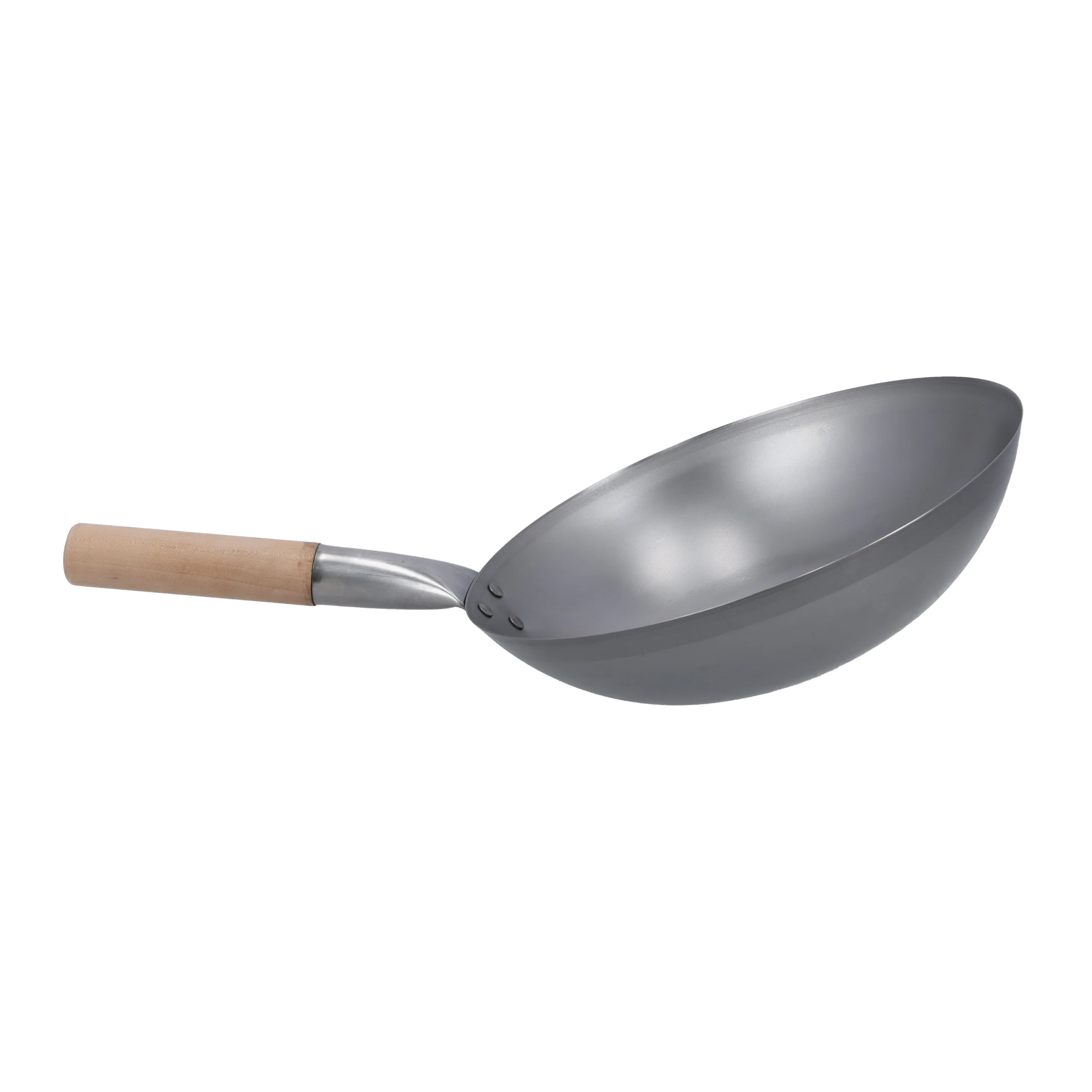Royalford RF10248 Iron Wok Pan 30cm |  Wooden Handle | Premium Quality Iron Wok for Fast Even Heat Distribution | Stir Fry Cooking | Durable Heavy Duty Kitchen Cookware - Image 4