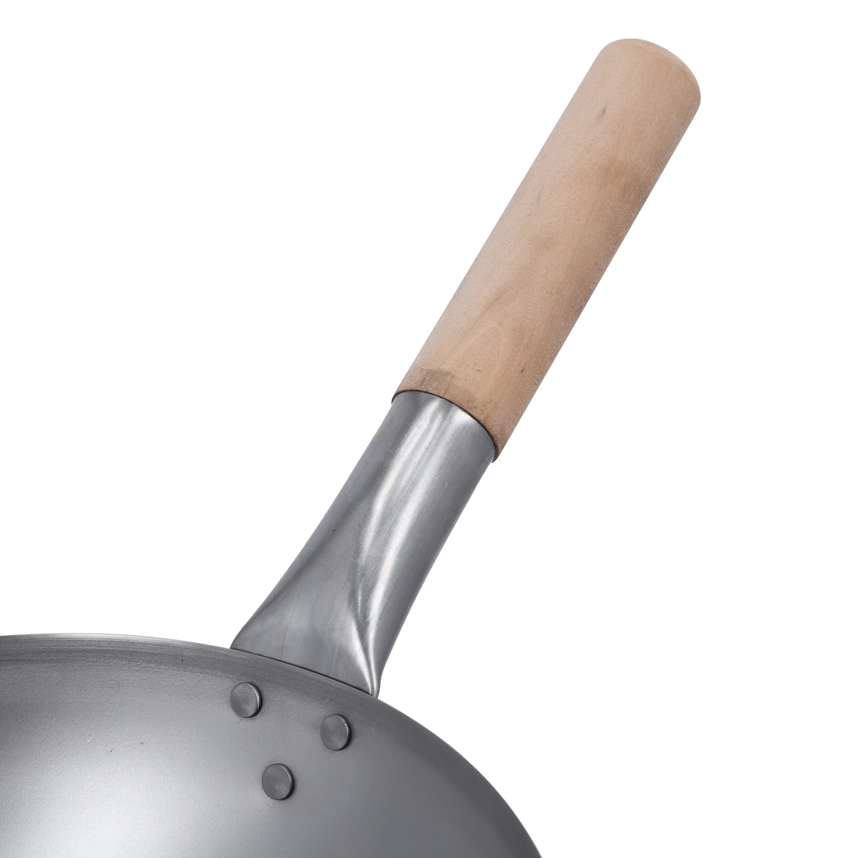 Royalford RF10248 Iron Wok Pan 30cm |  Wooden Handle | Premium Quality Iron Wok for Fast Even Heat Distribution | Stir Fry Cooking | Durable Heavy Duty Kitchen Cookware - Image 5