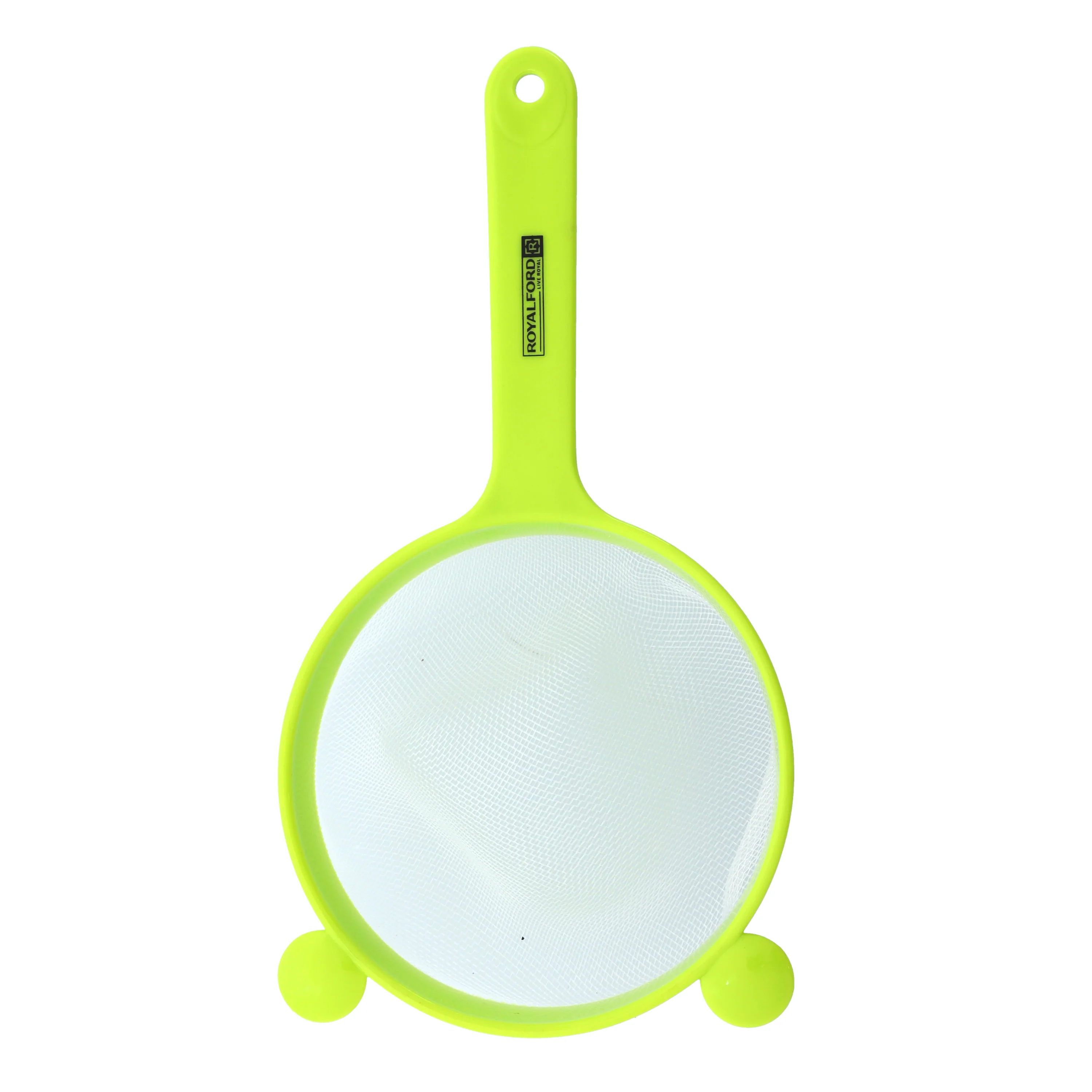 Royalford RF10272 2PCS Strainer Set | 18cm & 15cm Nylon Mesh Kitchen Strainers with PP Handle | Food Grade Durable Sieve | Perfect for Rice, Pasta, Vegetables & Fruits - Image 3