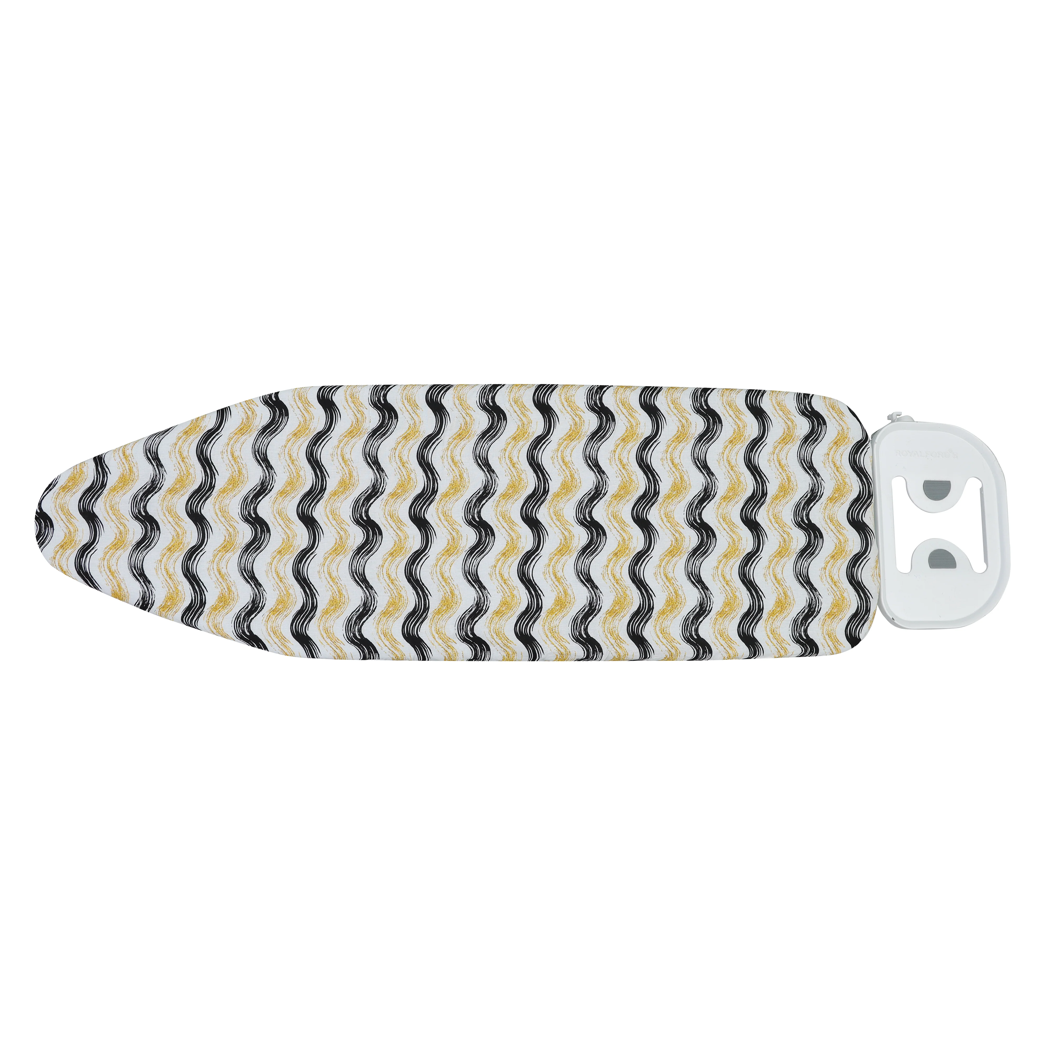 RoyalFord RF10289 Ironing Board Cover | Cotton Cover with Felt Padding |  Elastic Drawstring Locking | Toggle Fits 138x39cm Mesh Boards | Durable Heat Resistant - Image 2