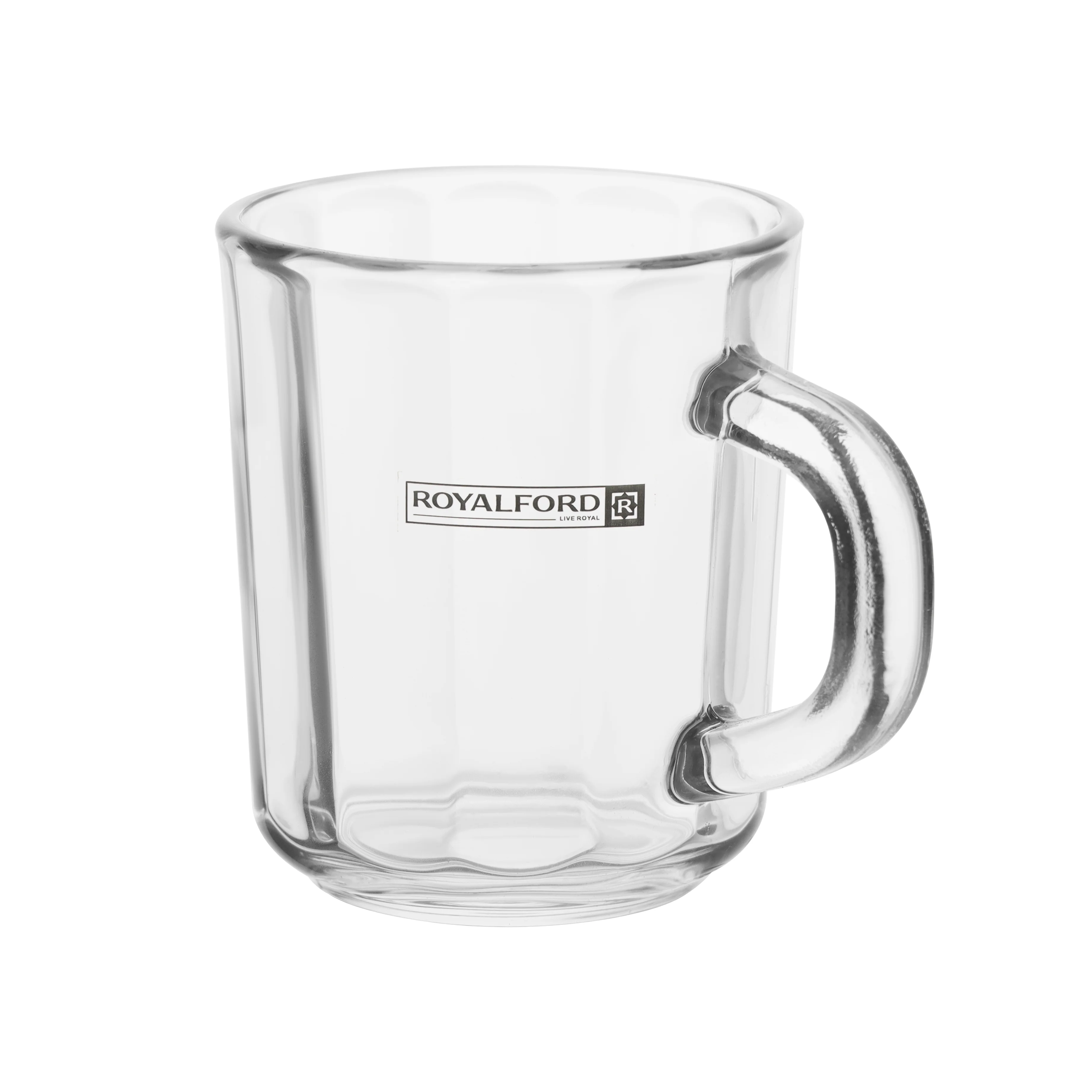 Royalford RF10290 3PCS Glass Mug Set | durable tea & coffee cups with ergonomic handles| transparent glass design, for hot and cold beverages, home, office use| - Image 3