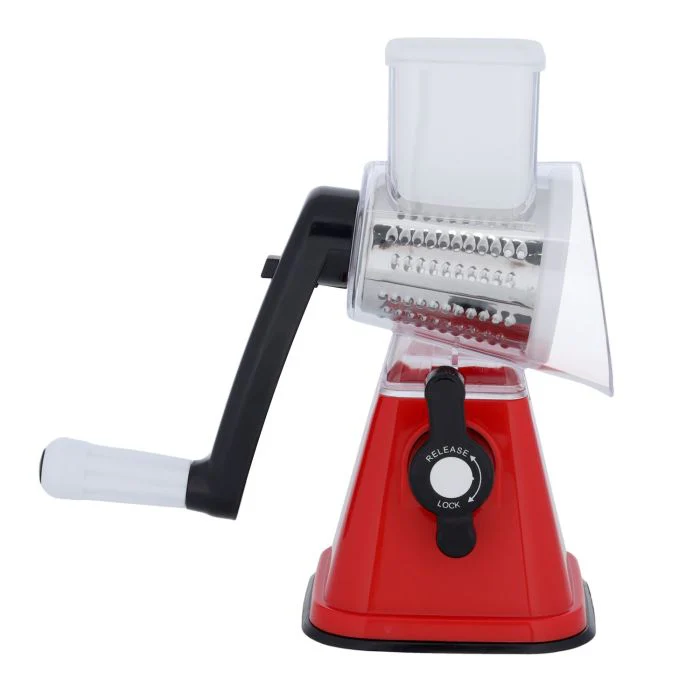 Royalford  RF10312 Rotary Grater | 3-in-1 Stainless Steel Blades – Fine, Coarse & Slicing | Powerful Suction Base | Detachable Container |  Easy & Safe Food Prep - Image 3