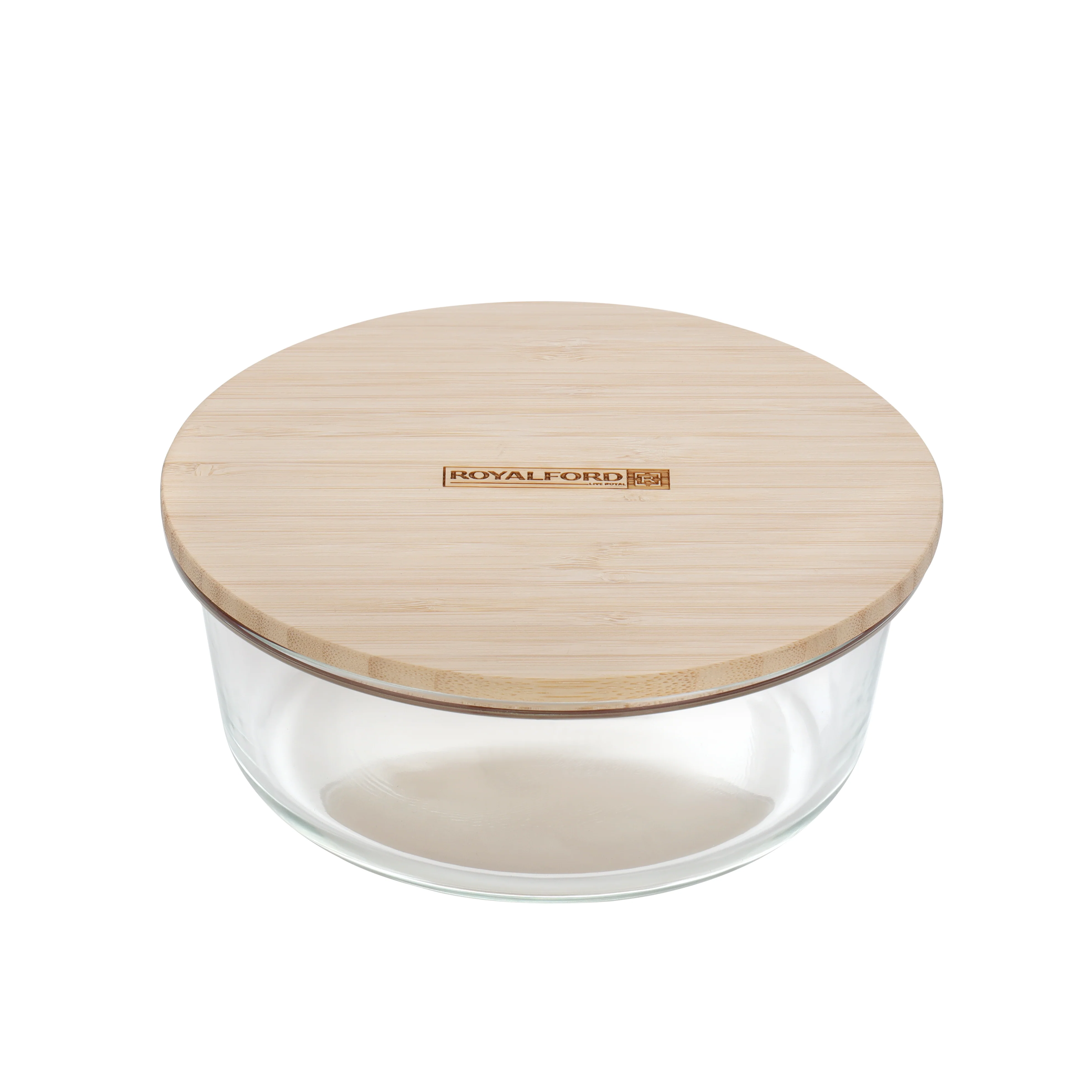 Royalford RF10323 400ml Round Glass Food Container | Bamboo Lid | Borosilicate Airtight Leakproof Food Storage Box | Eco Friendly Kitchen Meal Prep Container| Easy To Use - Image 3