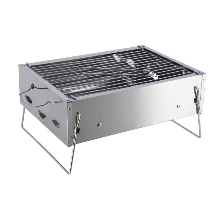 Royalford RF10361 Stainless Steel Portable Barbecue Stand with Grill | Foldable BBQ | Durable Stainless Steel Construction |  Outdoor Cooking Grill for Camping & Travel - Image 4