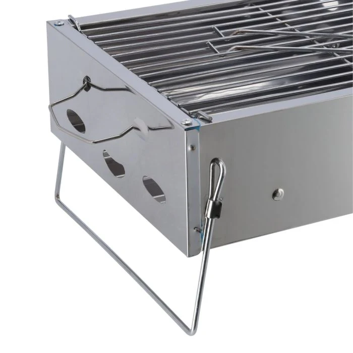 Royalford RF10361 Stainless Steel Portable Barbecue Stand with Grill | Foldable BBQ | Durable Stainless Steel Construction |  Outdoor Cooking Grill for Camping & Travel - Image 5