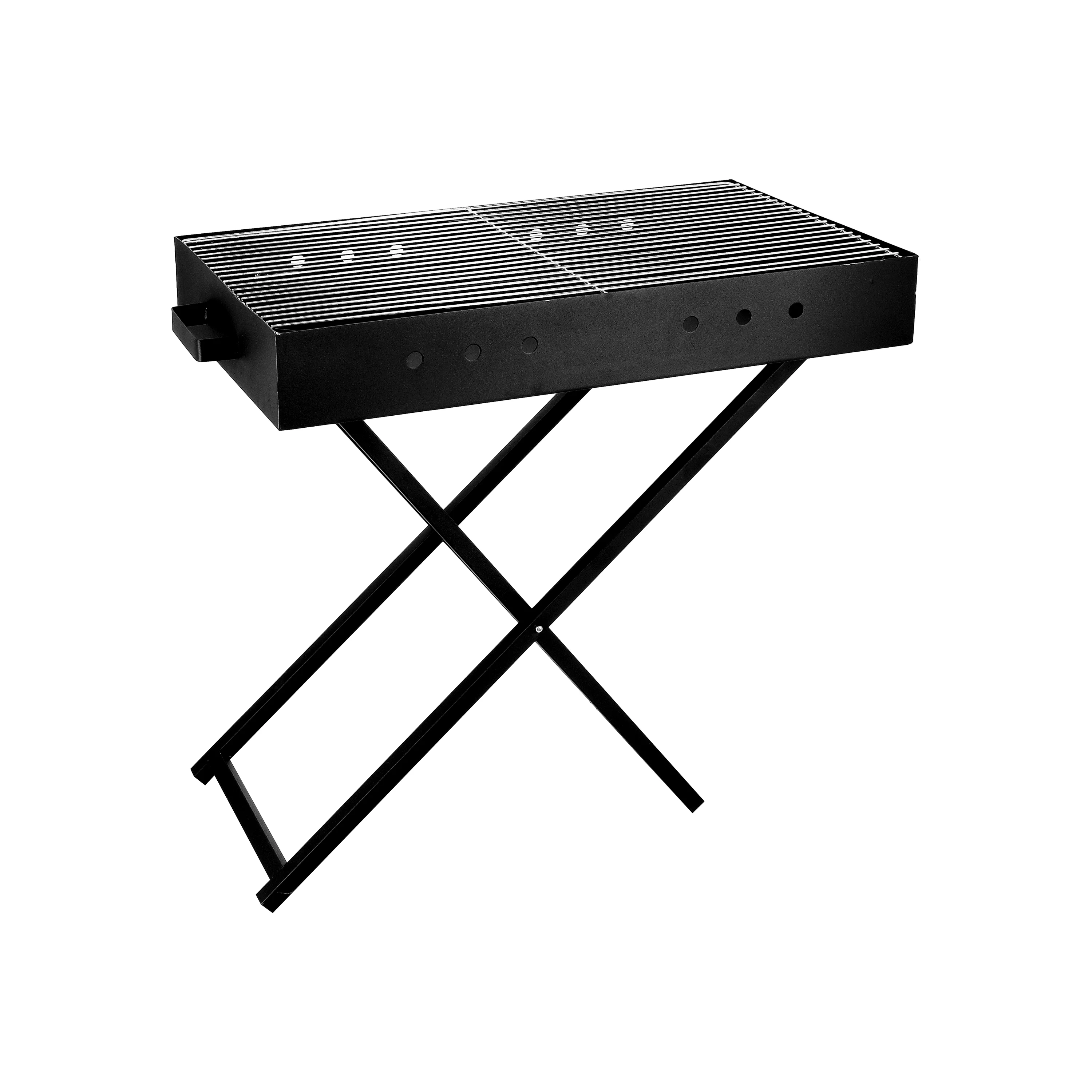 Royalford RF10367 Barbecue Stand with Grill | Foldable & Portable Iron BBQ Grill Stand for Outdoor Camping, Picnic, Garden Cooking with Iron Build Large Grilling Area - Image 2