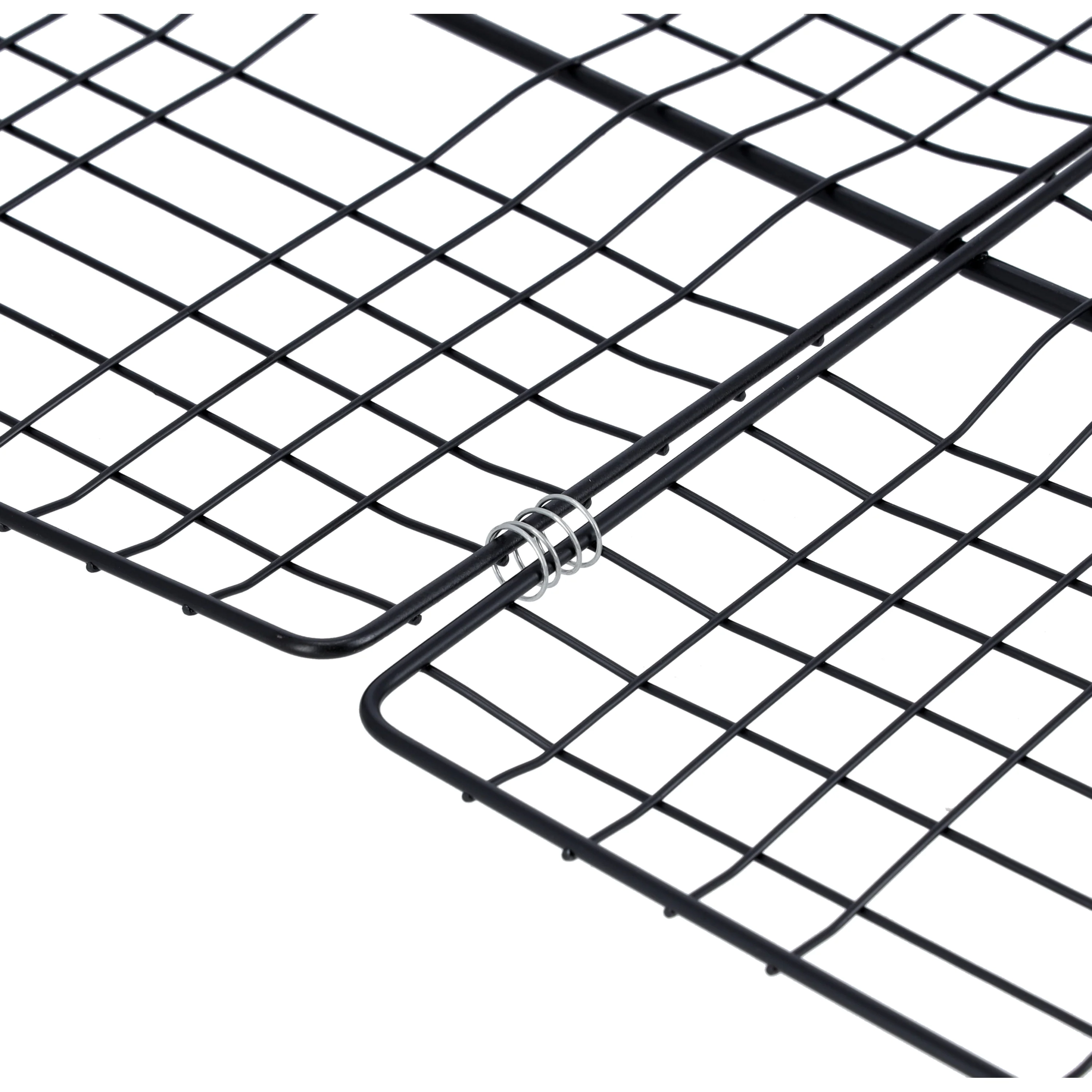 Royalford RF10374 Barbecue Grill Rack | Heavy Duty E-Coated Iron BBQ Grilling Basket | Heat Resistant Wooden Handle for Chicken, Fish, Meat & Vegetables Outdoor Use - Image 4