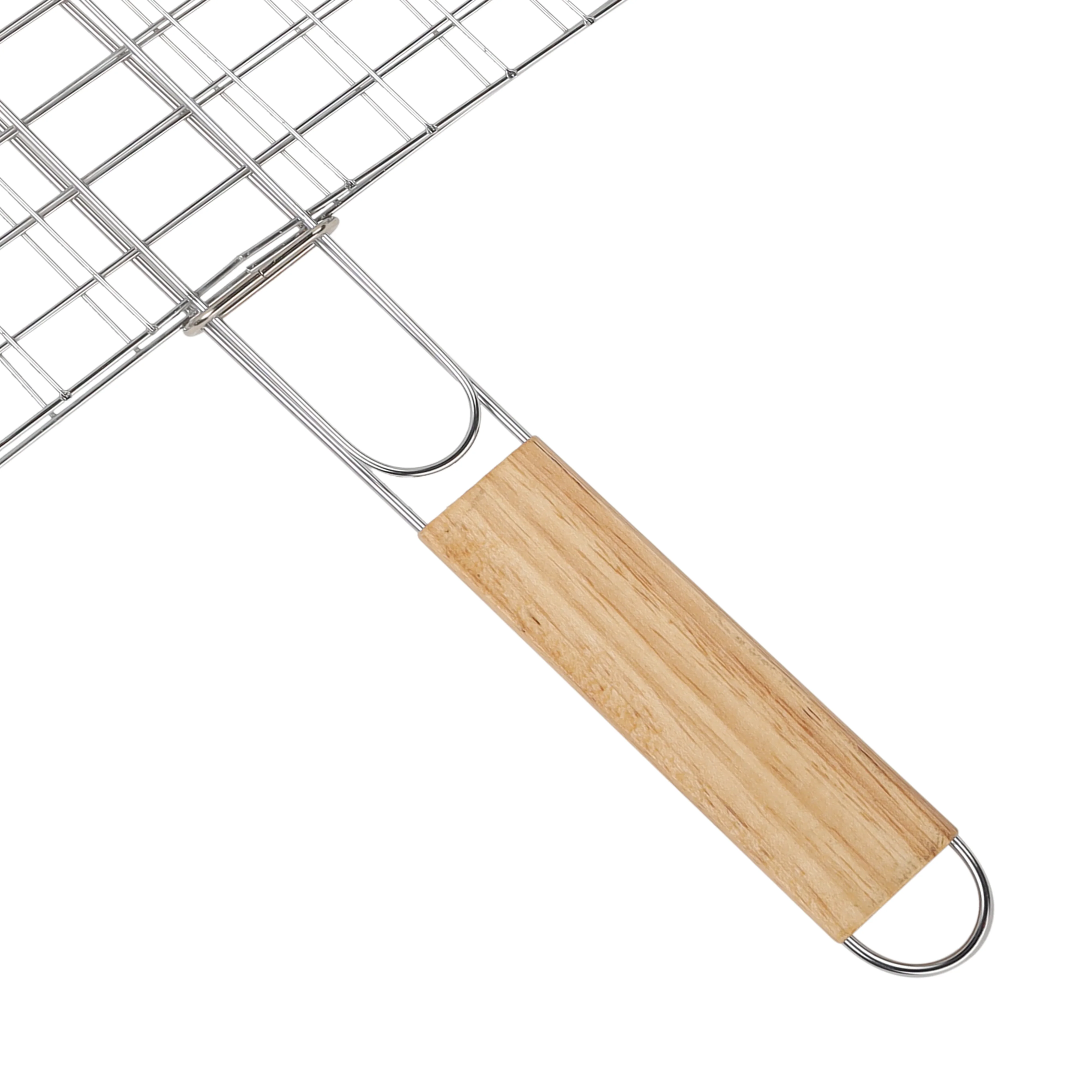 Royalford RF10378 BBQ Grill with chromed iron grill basket| wooden handle ensures even heat distribution| secure grip, for grilling for meat, fish & vegetables| - Image 4