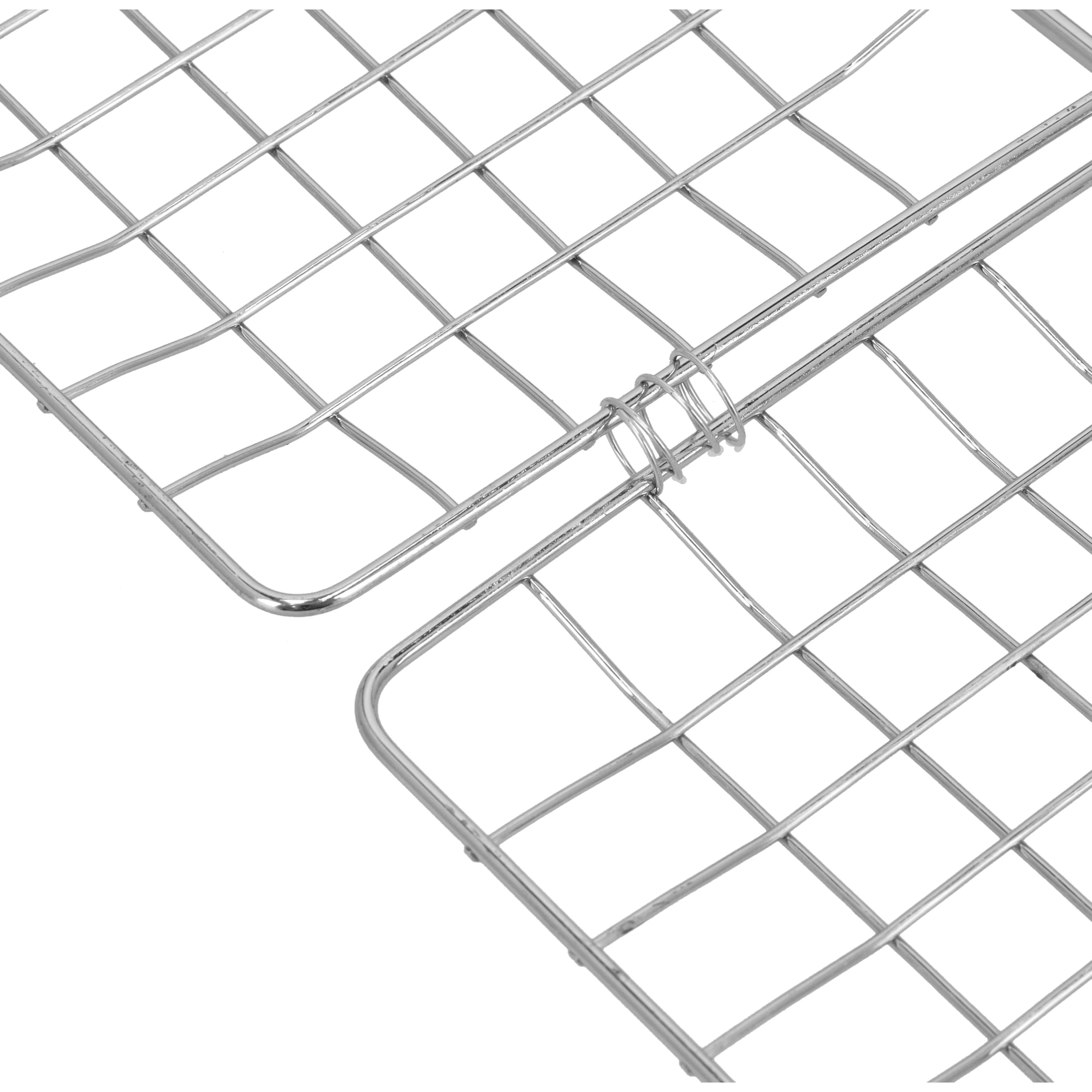 Royalford RF10384 BBQ Grill Rack with Wooden Handle | Chromium Plated Barbecue Grill Basket for Grilling Chicken, Fish, Meat & Vegetables | Outdoor BBQ Cooking Rack - Image 3
