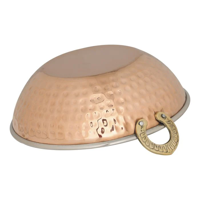 Royalford RF10394 Copper Steel Serving Kadai | Double Wall Hammered Copper Serveware | Stainless Steel Inner | Elegant Tableware for Curries, Gravies & Dining Use - Image 3