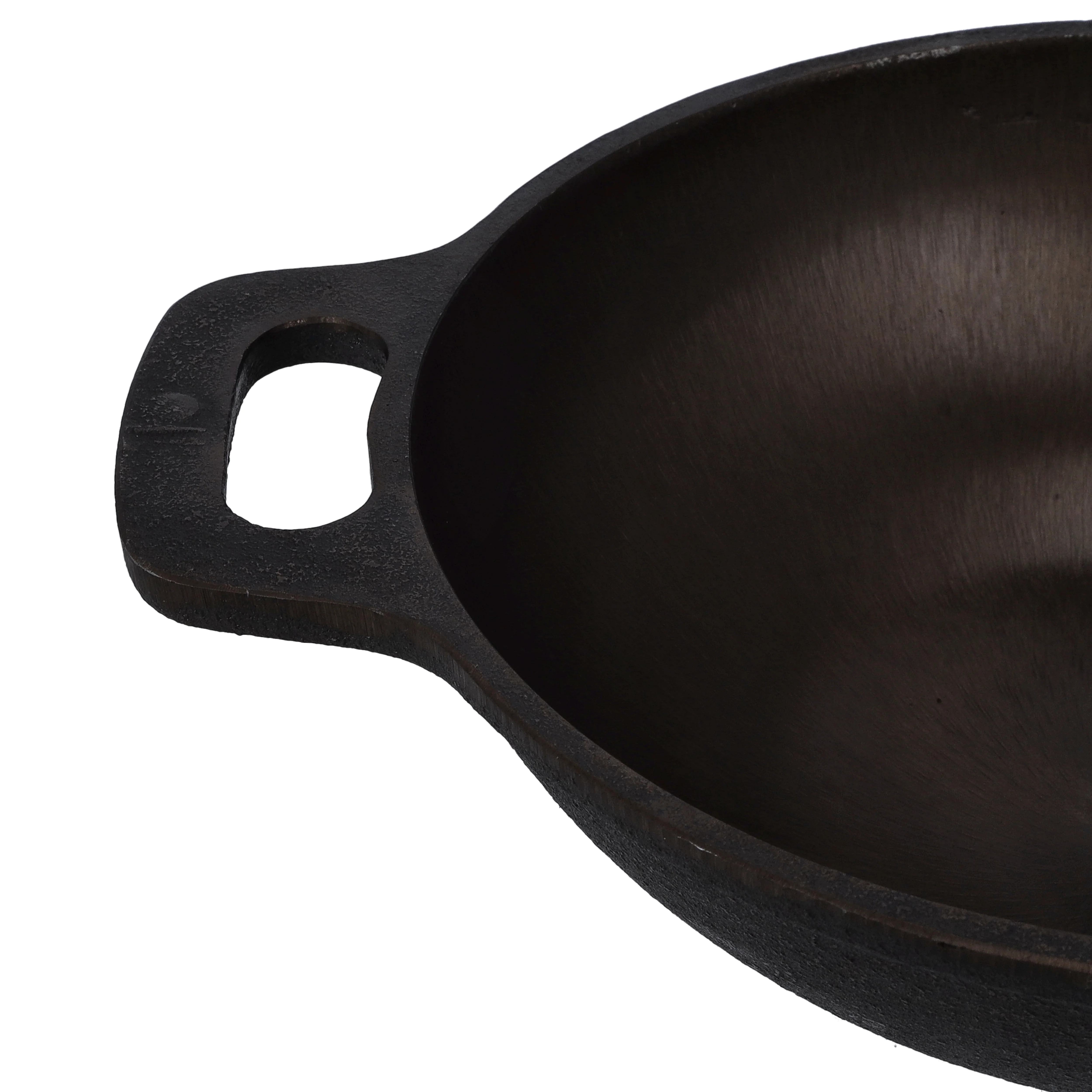 Royalford RF10399 10 Inch Cast Iron Double Handle Kadai | Heavy Duty Construction| Superior Heat Retention | Oven Safe Design | Ideal for Gas, Ceramic & Halogen Cooking - Image 5