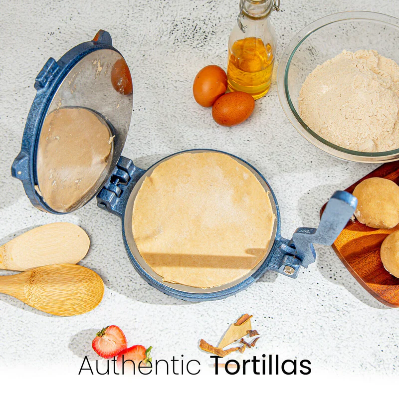 Royalford RF10407 Chapati Press | 18.5cm Heavy Cast Iron Body | Durable Stainless Steel Plate | Perfect for Roti, Poori & Tortilla | Easy Grip Handle | Non-Slip Base - Image 4