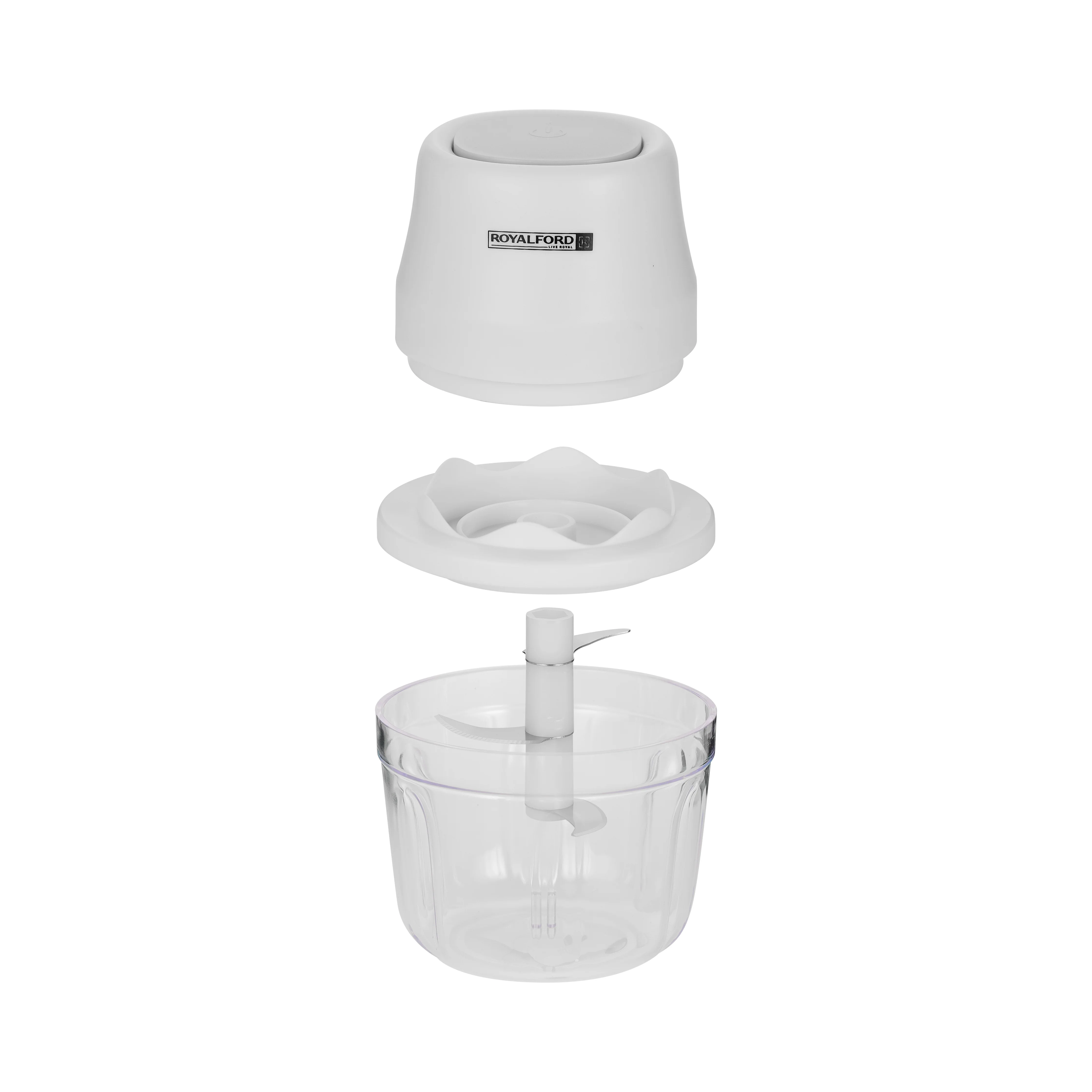 Royalford RF10411 Portable Mini Food Processor | Rechargeable USB Chopper | 250ml Capacity | One-Touch Operation| Extra-Sharp Swirl Blade for Fast Chopping & Grinding - Image 5