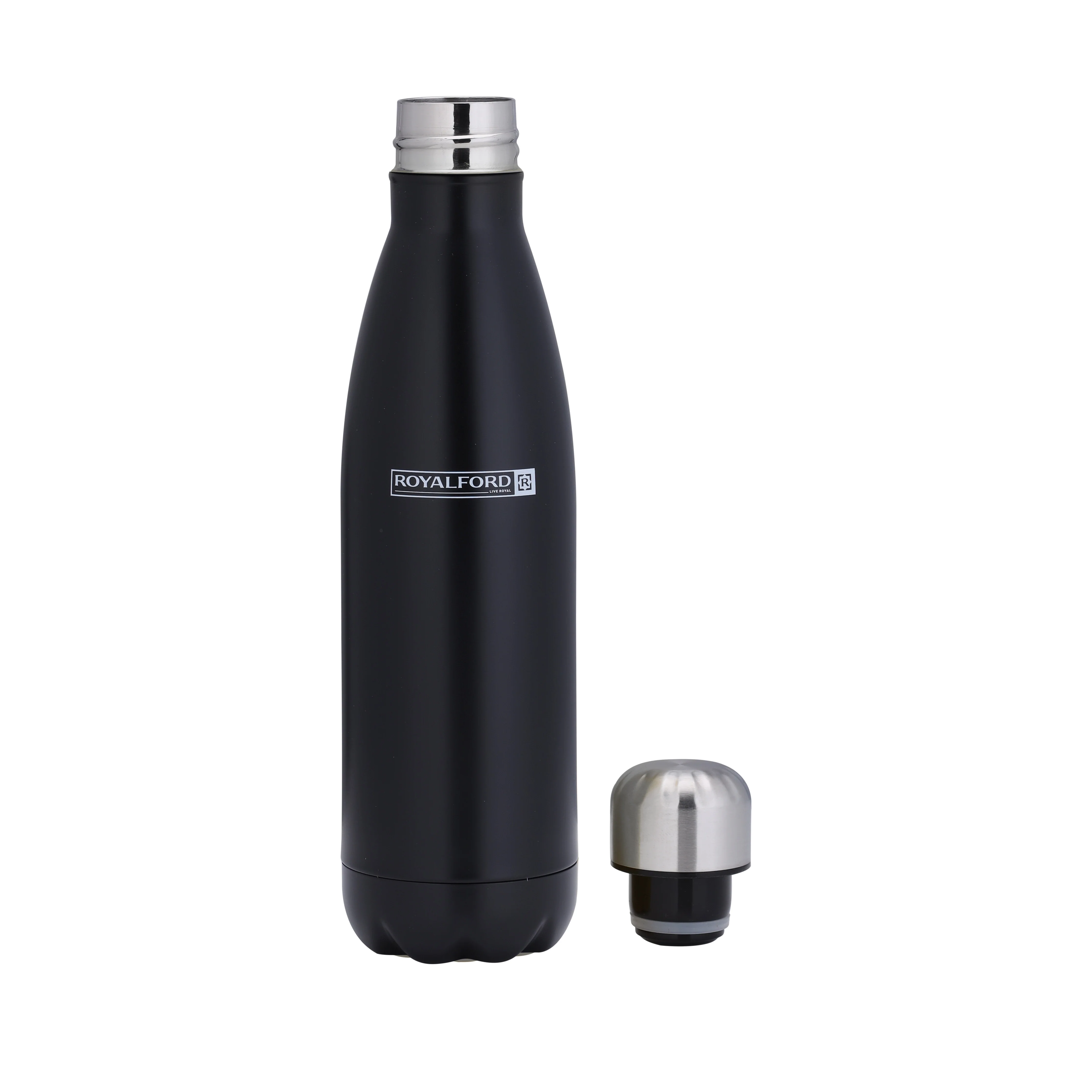Royalford RF10445 1.0L Vacuum Bottle | SS304 Stainless Steel Inner | SS201 Matte Finish Outer Body| Double Wall Insulated | Leak-Resistant  Bottle for Hot & Cold Drinks - Image 3