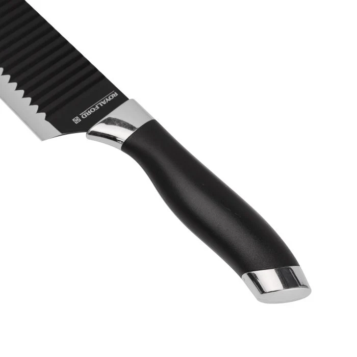 Royalford RF10461 Easycut 5 Pcs Kitchen Knife Set | Non-Stick Stainless Steel Blades| Extra Sharp Cutting Edge| Easy-Grip PP Handles & Finger Guard for Safe  Cooking - Image 5