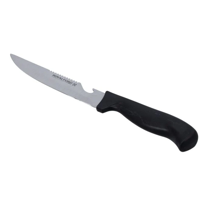 Royalford RF10463 5 Pcs Kitchen Gadget Set | Premium Stainless Steel Kitchen Tools |Peeler, Steak Knife, Paring Knife, Scissors & Chopping Board |Daily Use Cooking Tools - Image 3